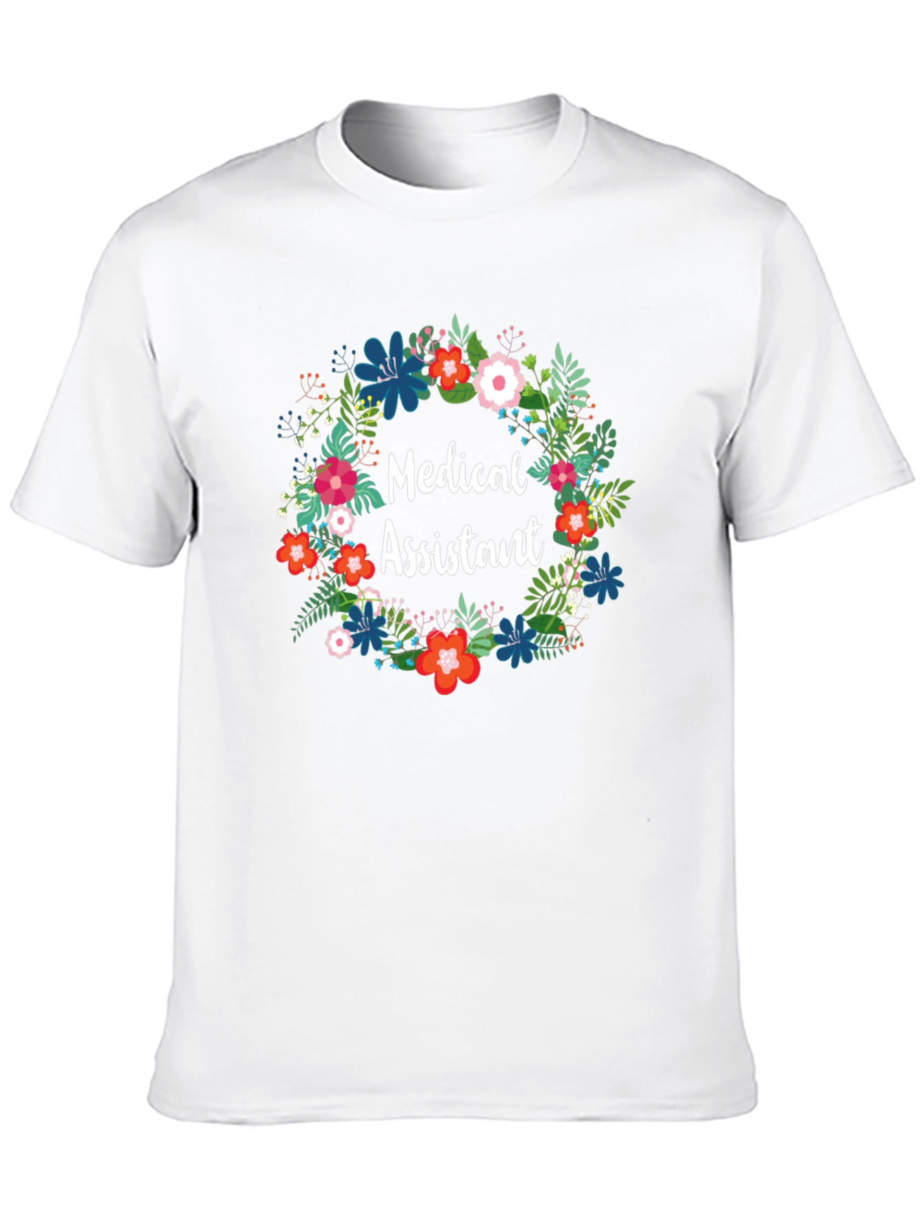 Medical Assistant Floral Wreath T-Shirt