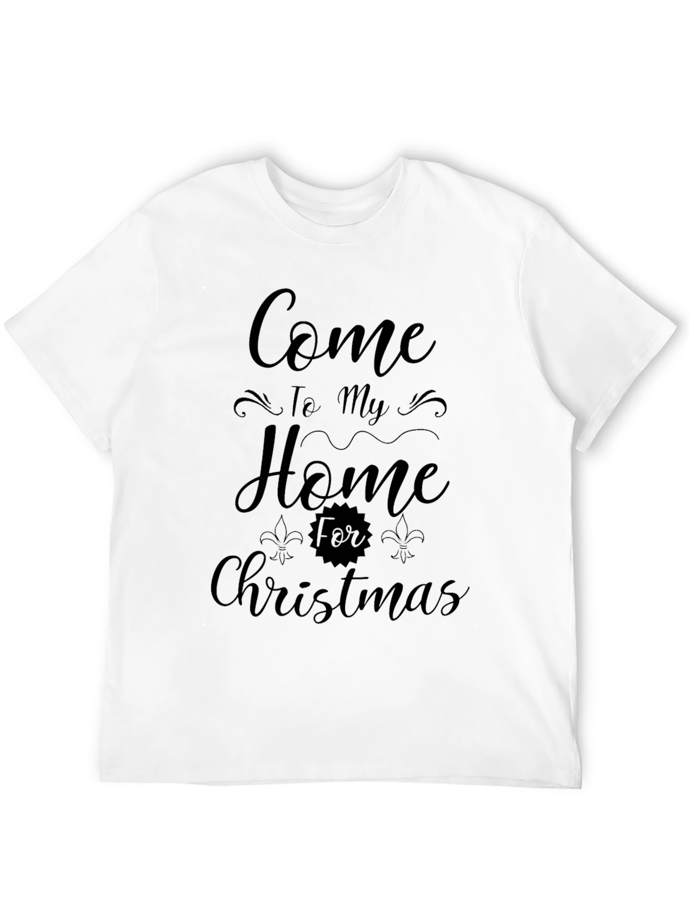Festive Come Home for Christmas Black Tee