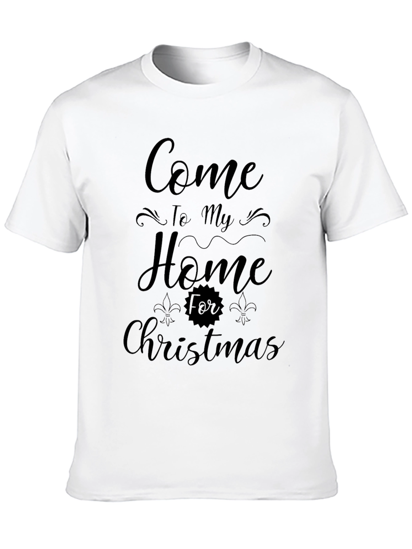 Festive Come Home for Christmas Black Tee