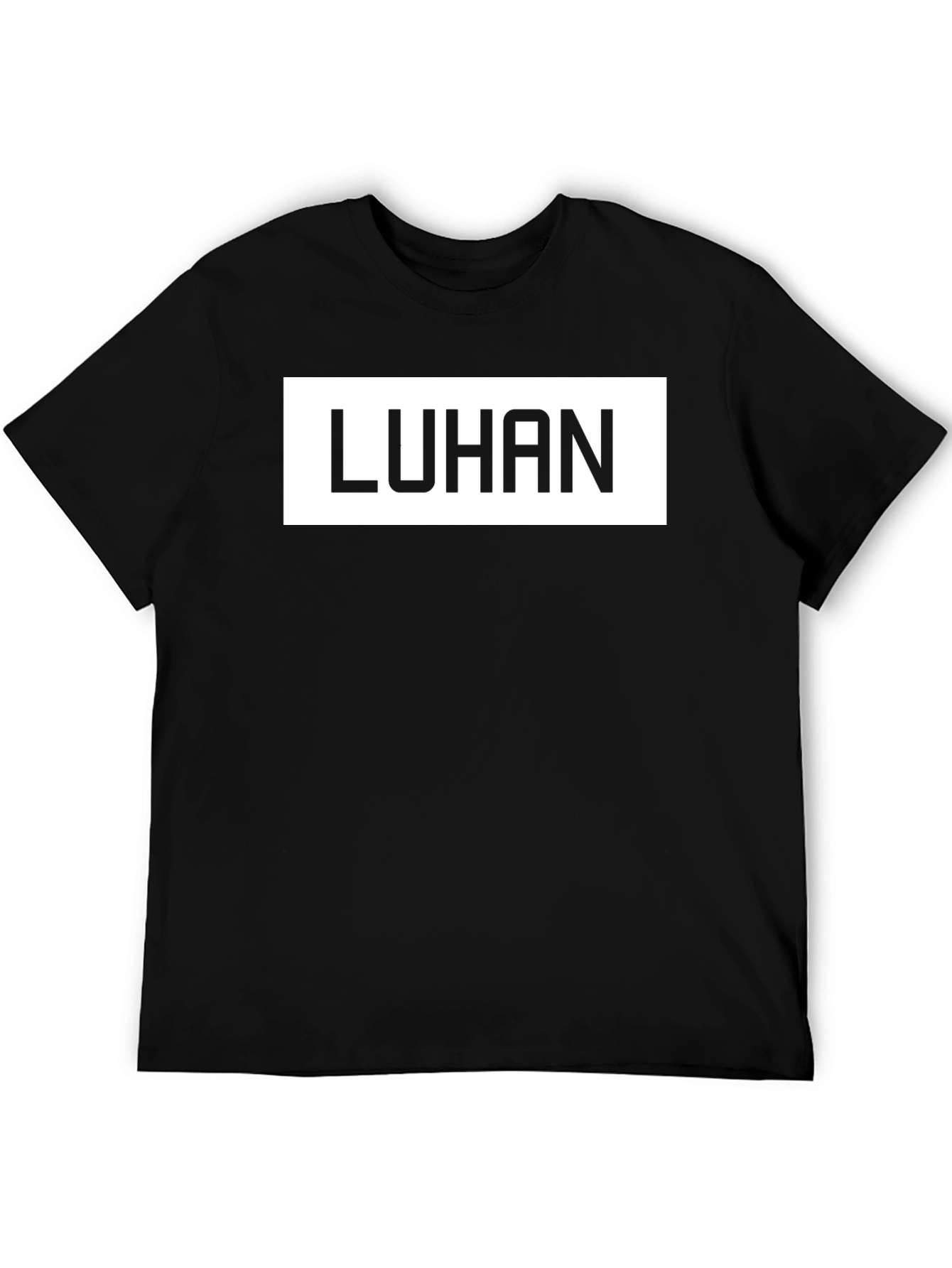 LUHAN Graphic Tee - Stylish Black Cotton Blend T-Shirt