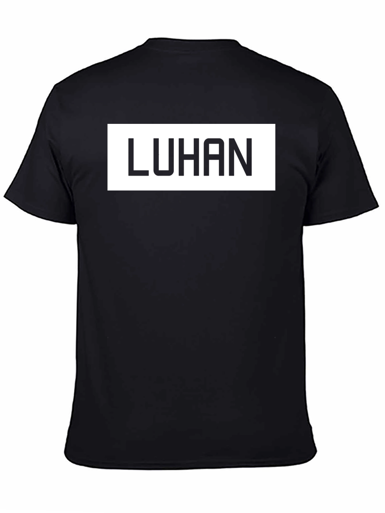 LUHAN Graphic Tee - Stylish Black Cotton Blend T-Shirt