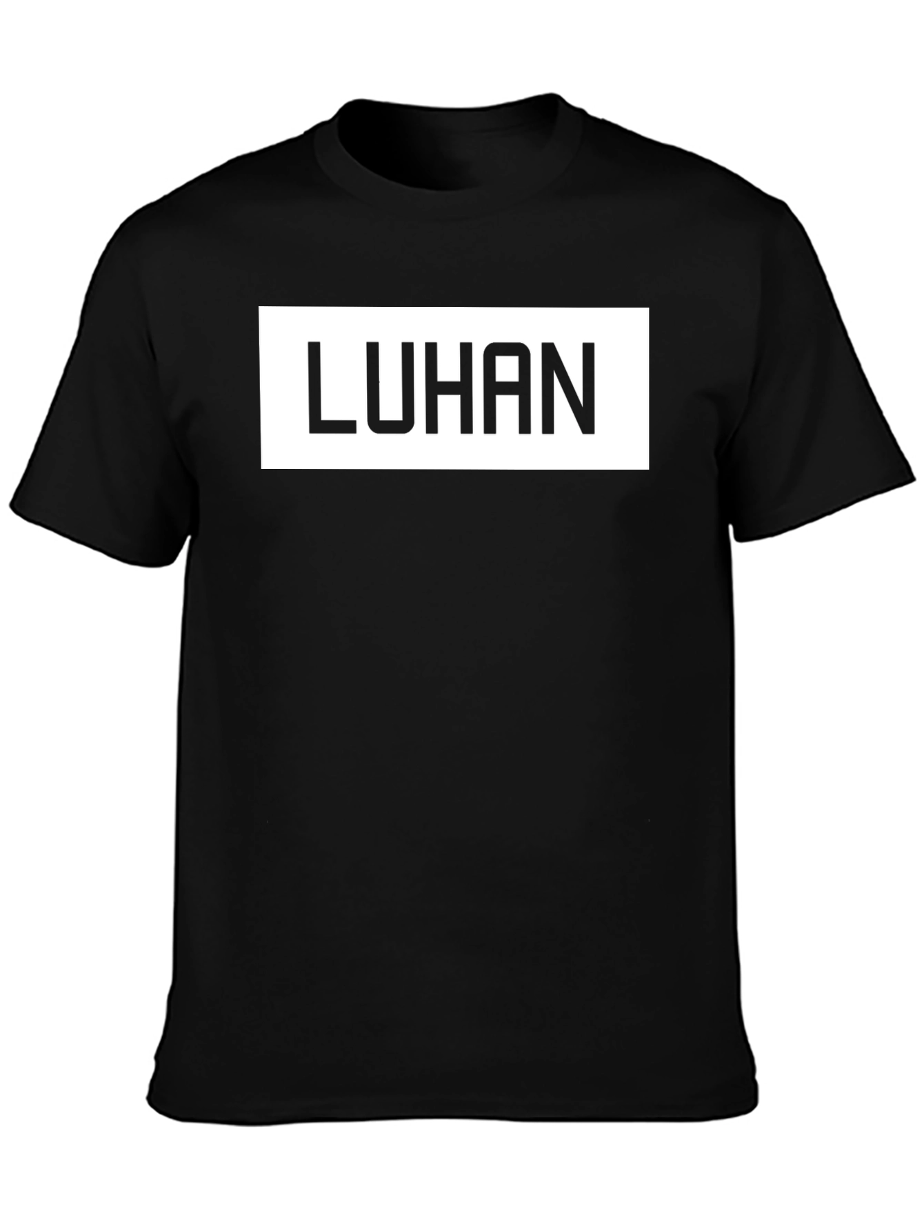 LUHAN Graphic Tee - Stylish Black Cotton Blend T-Shirt