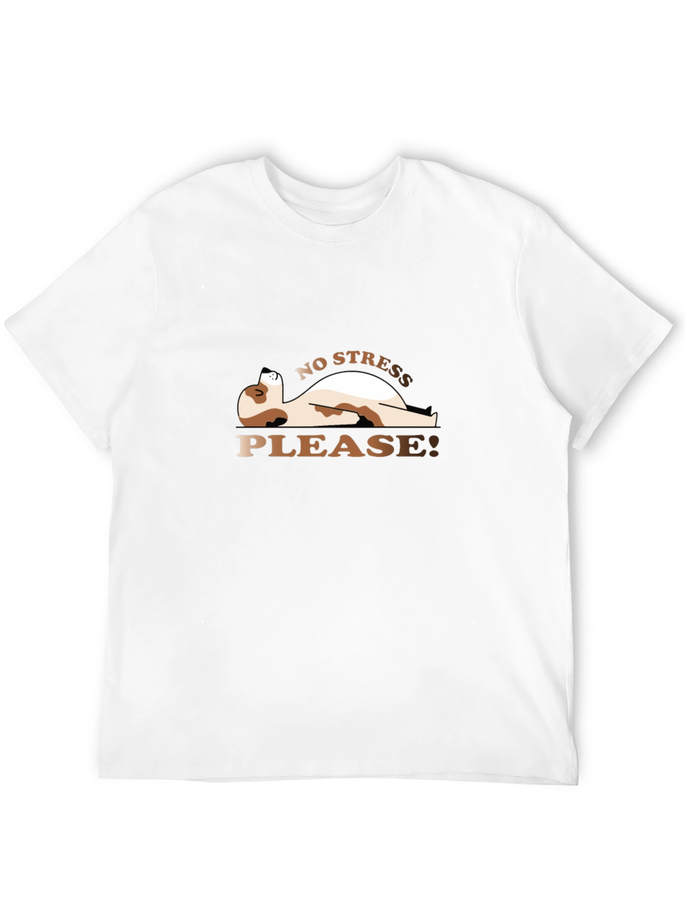 Relaxed Dog Graphic Tee - No Stress Please!
