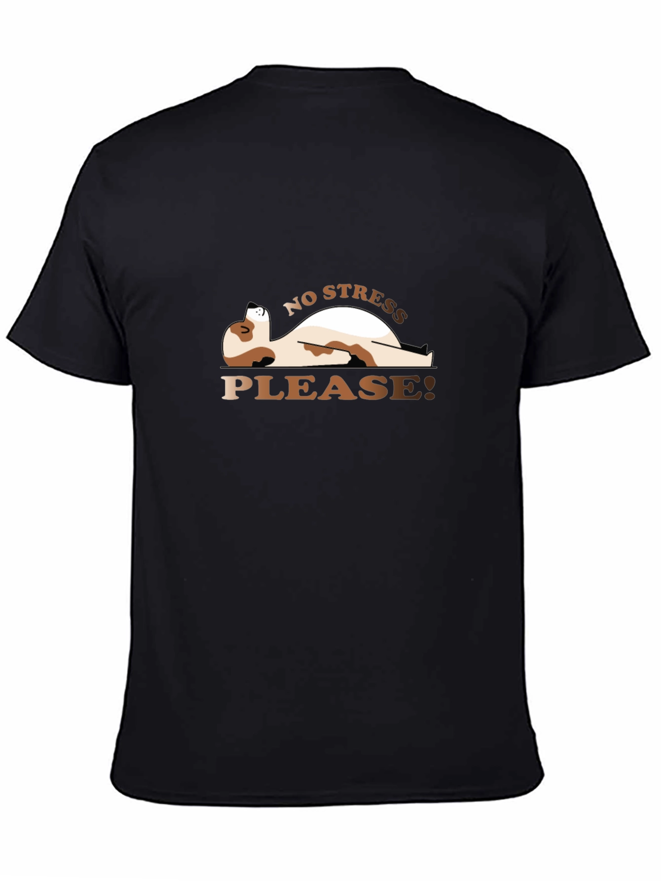 Relaxed Dog Graphic Tee - No Stress Please!