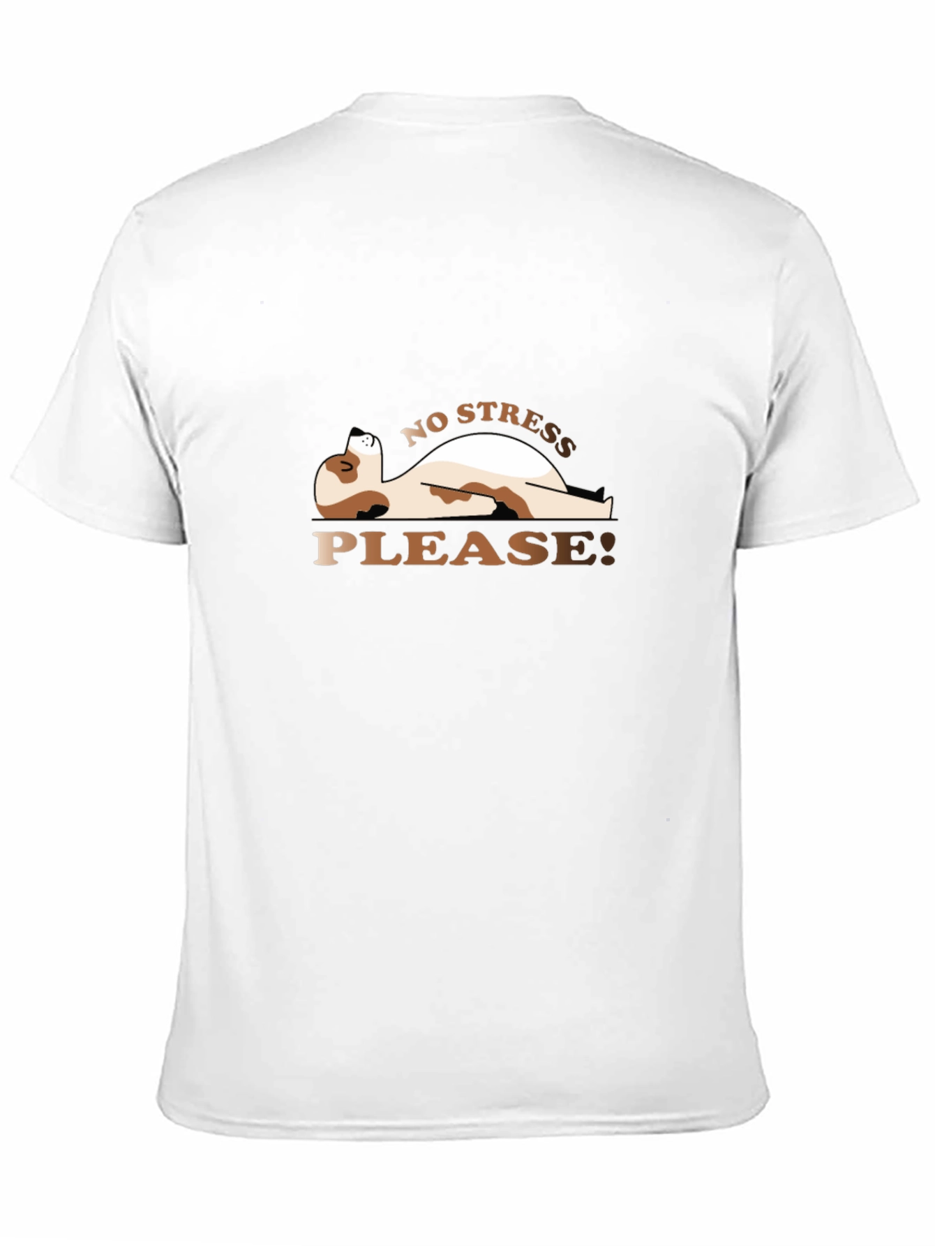 Relaxed Dog Graphic Tee - No Stress Please!