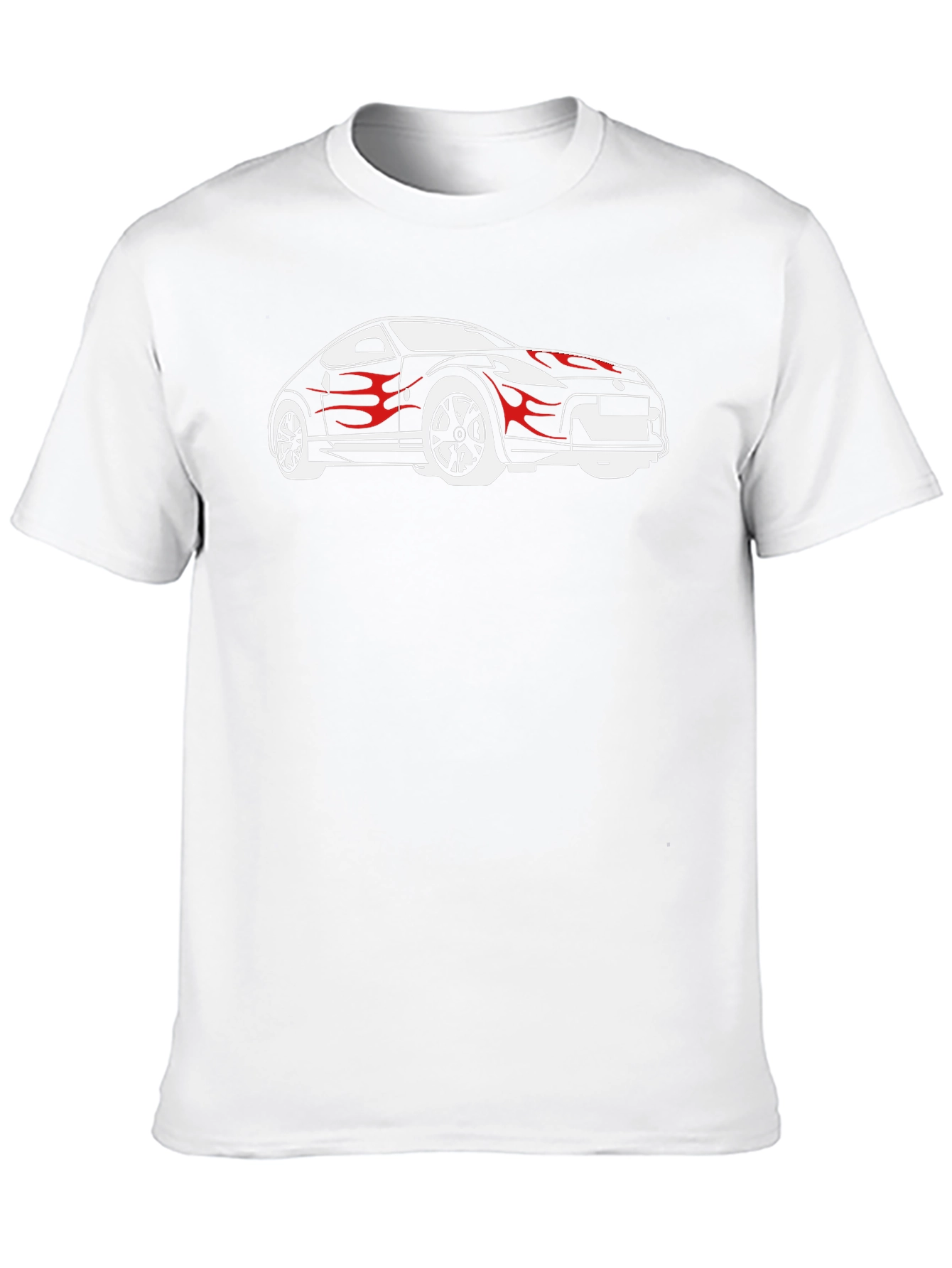 Flame Graphic Car T-Shirt - Black