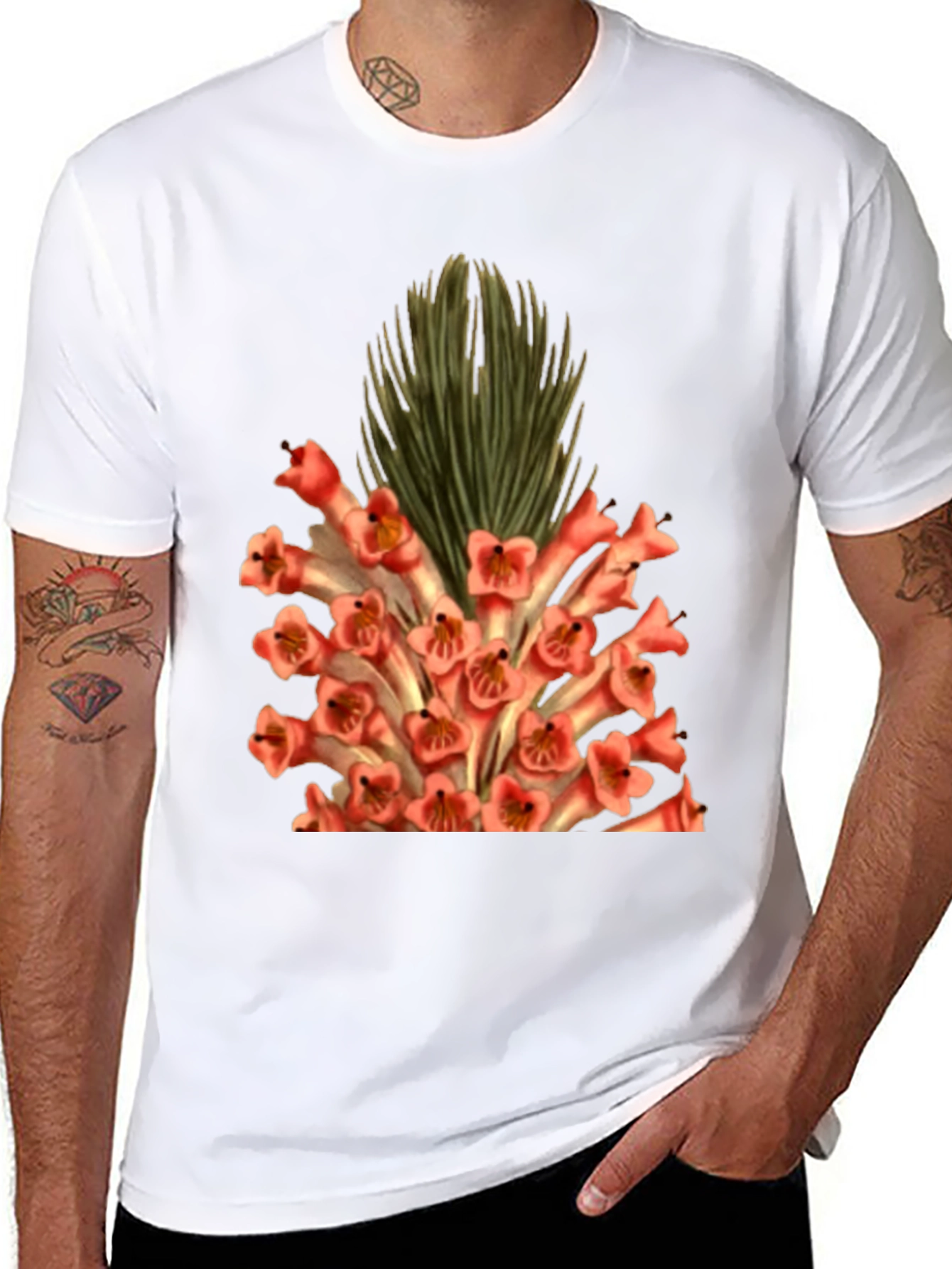 Botanical Flower Graphic T-Shirt