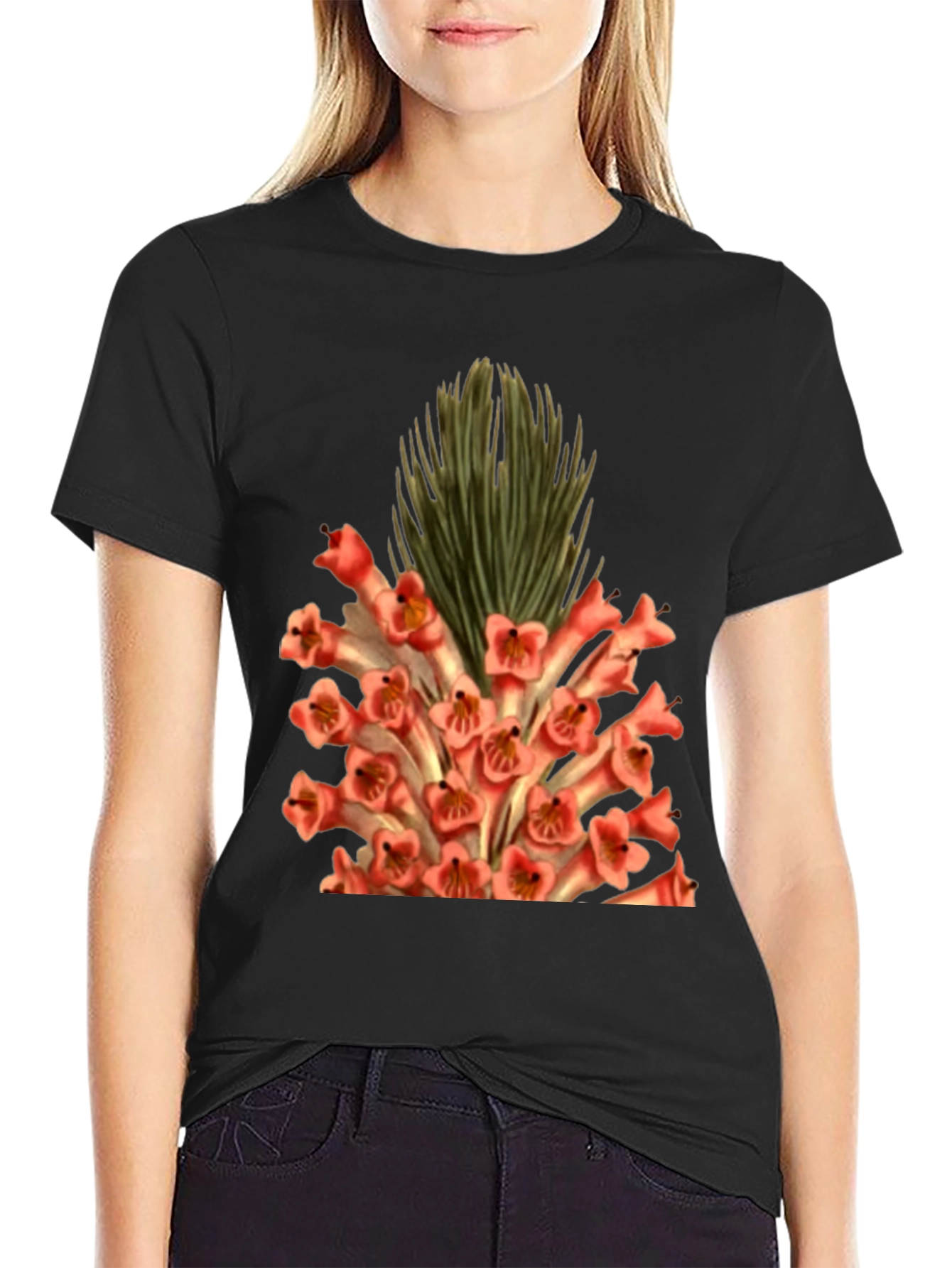 Botanical Flower Graphic T-Shirt