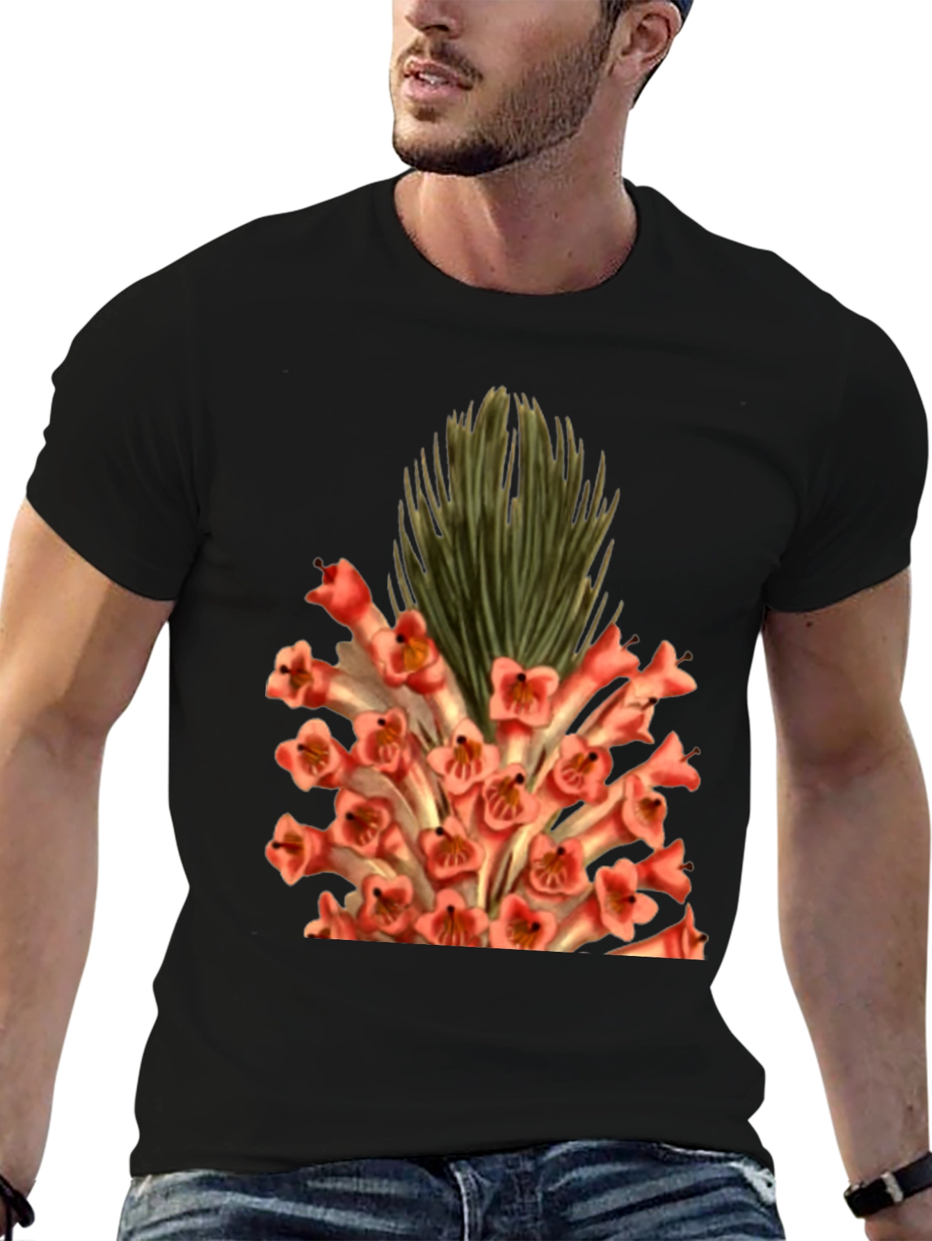 Botanical Flower Graphic T-Shirt