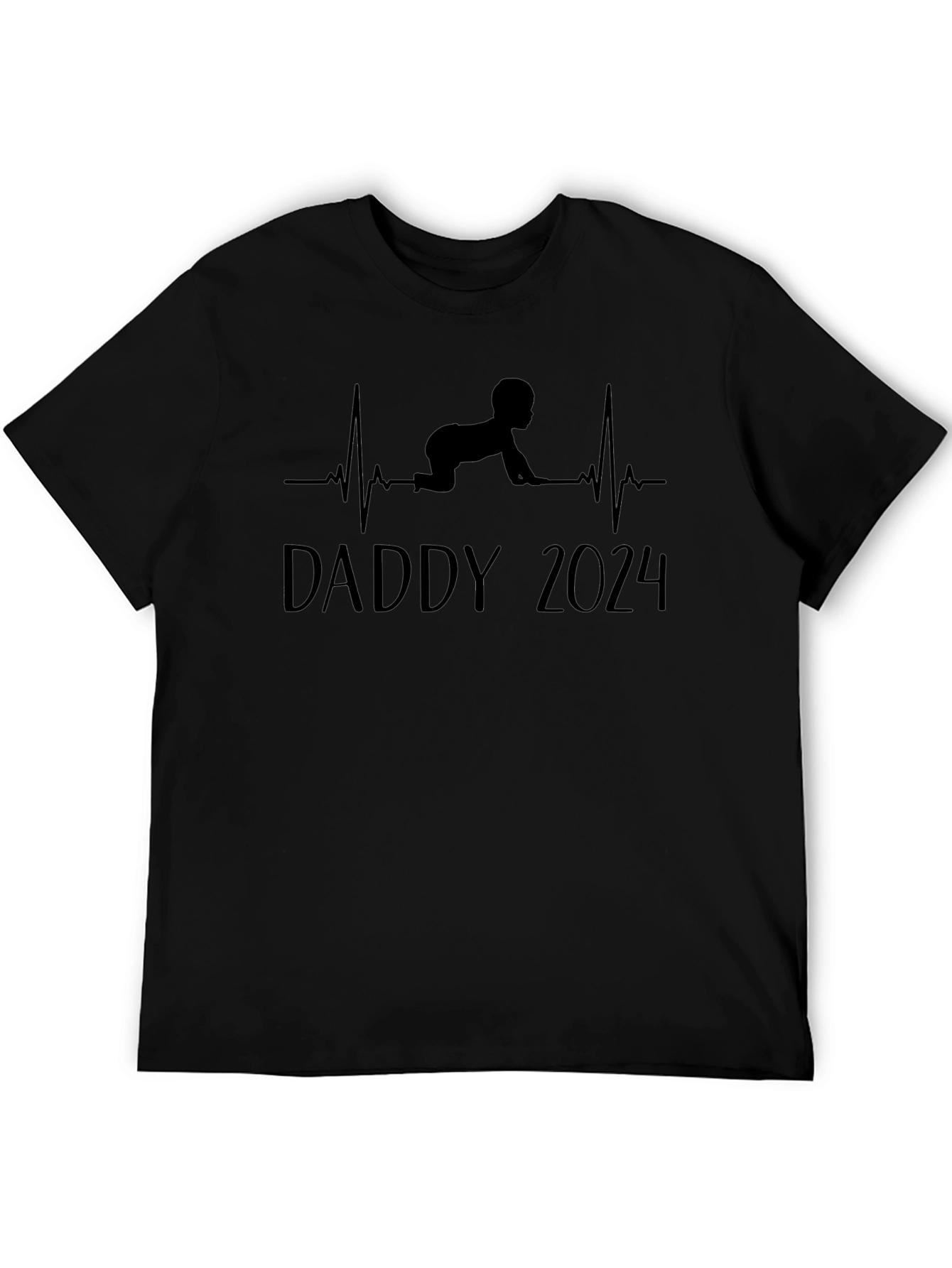 Daddy 2024 Baby Heartbeat T-Shirt
