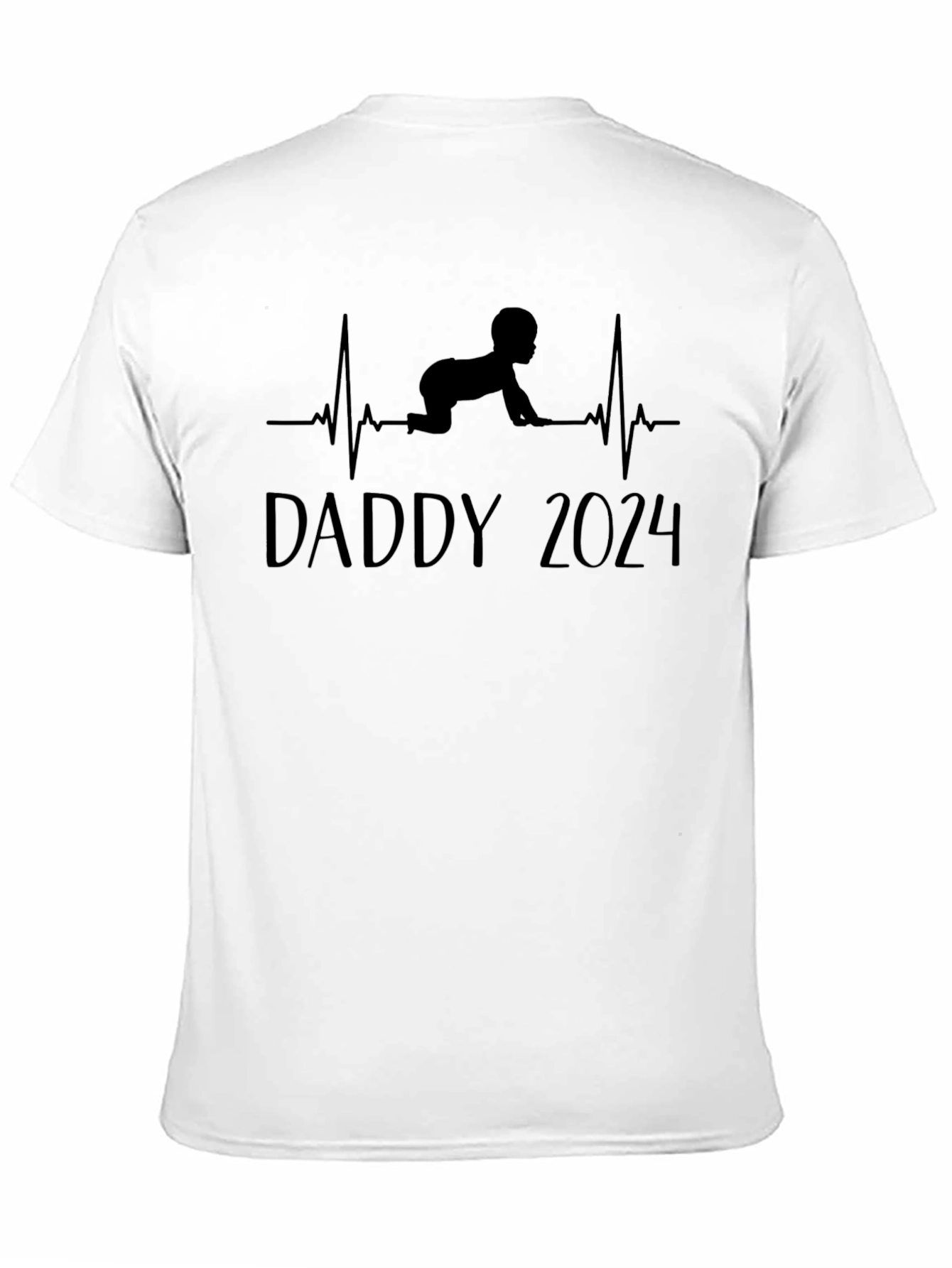 Daddy 2024 Baby Heartbeat T-Shirt