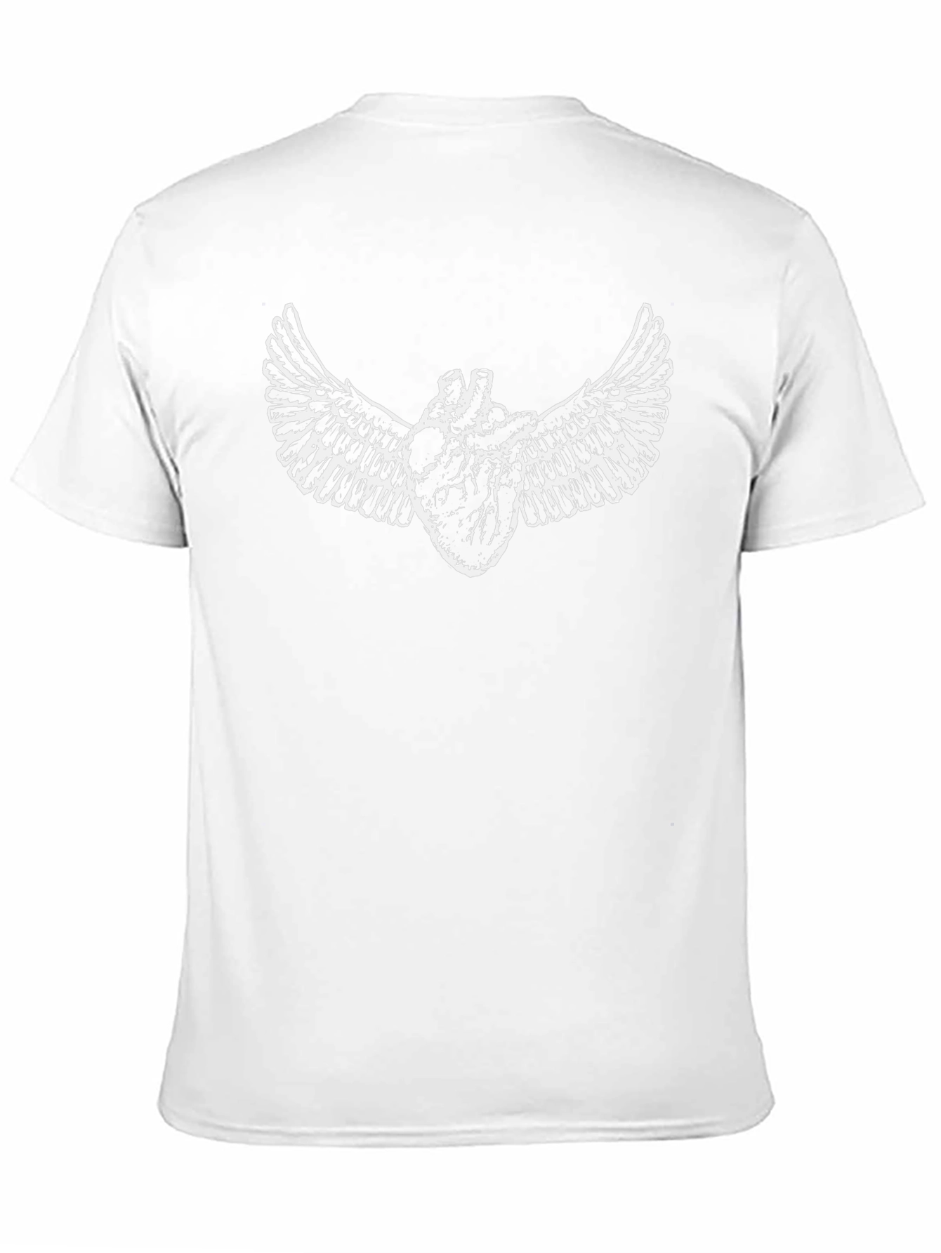 Winged Heart Graphic Black Tee - Unique Design