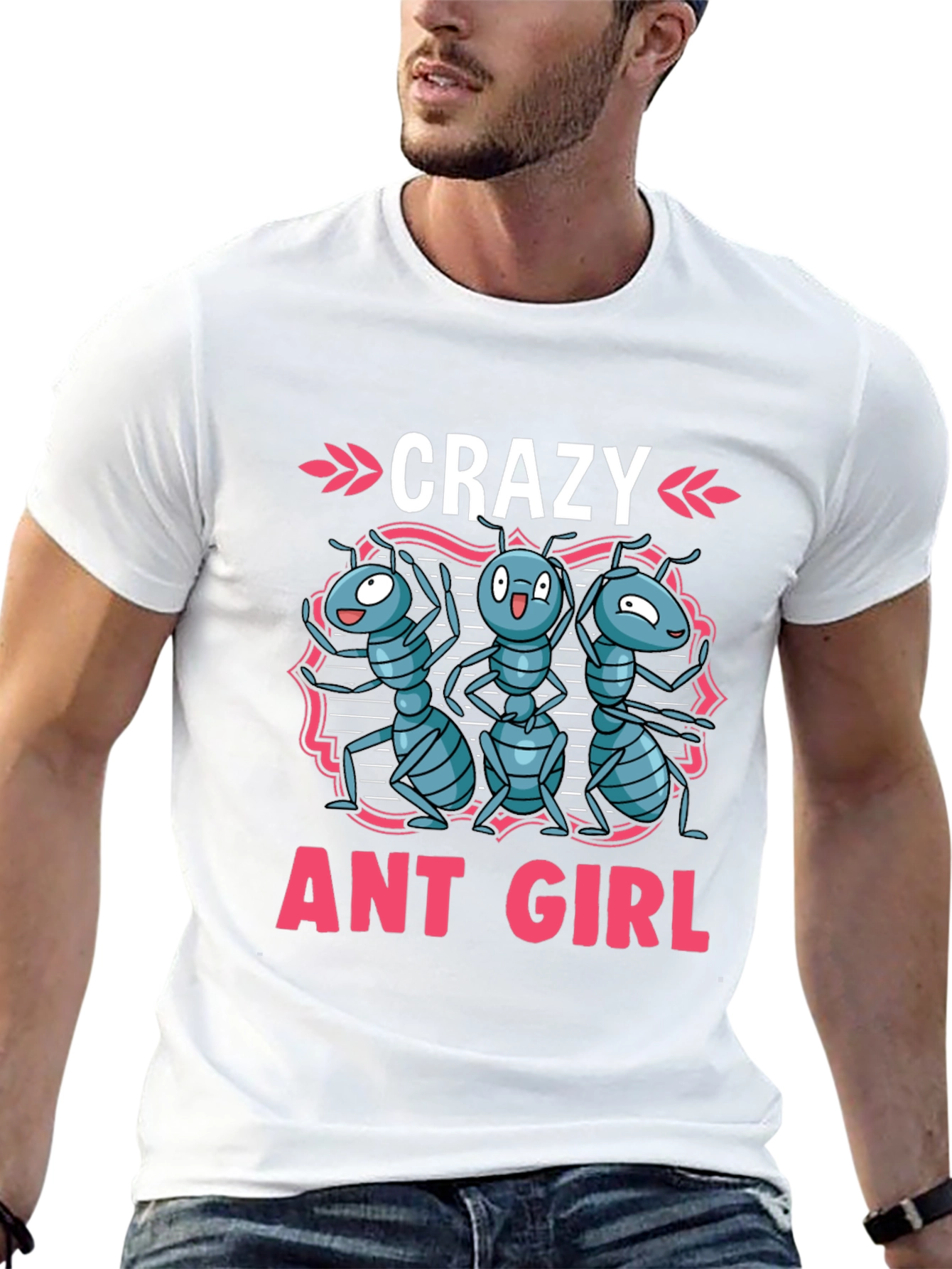 Crazy Ant Girl Graphic Tee - Novelty Womens T-Shirt
