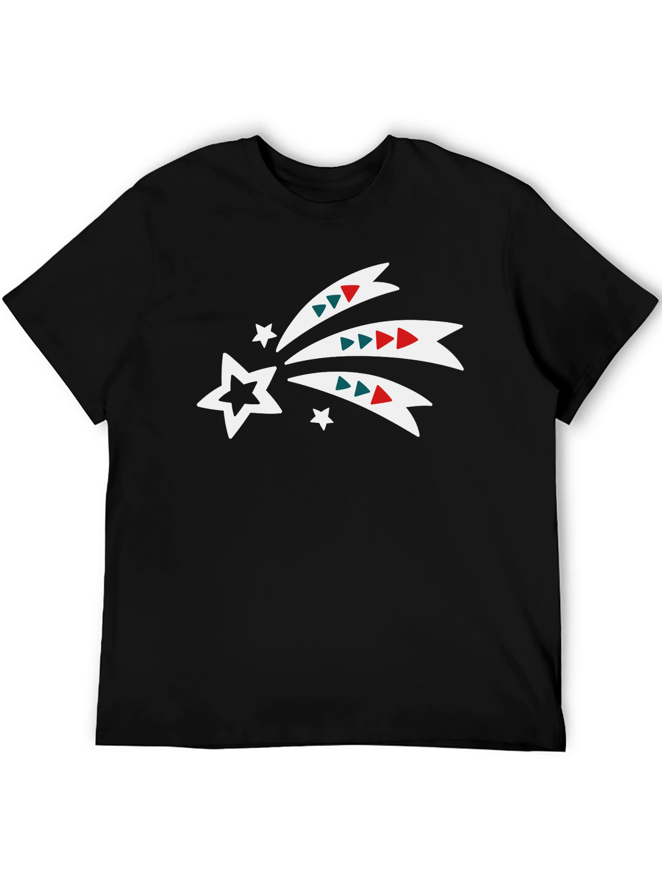 Festive Shooting Star Black Tee