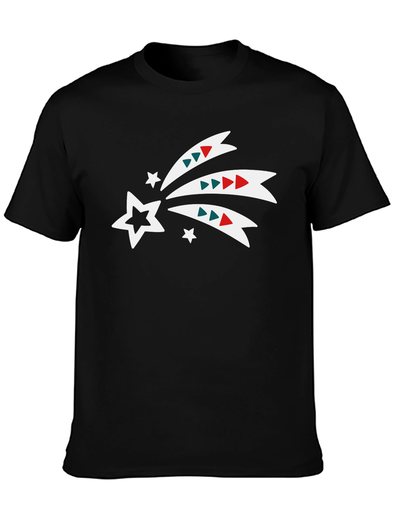 Festive Shooting Star Black Tee