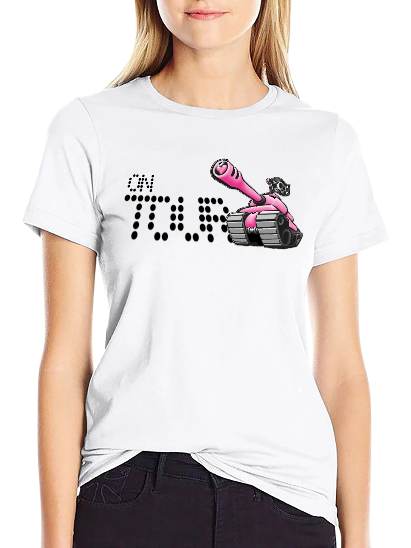 On Tour Tank Graphic Tee - Black