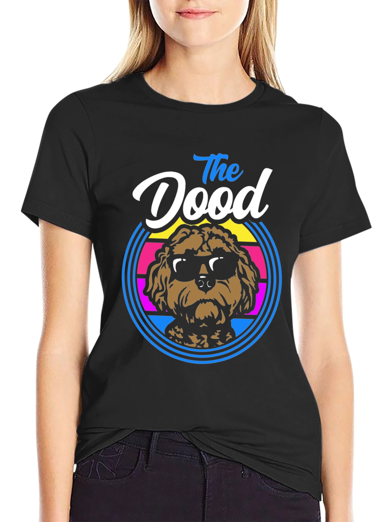 The Dood Dog Sunglasses Black T-Shirt