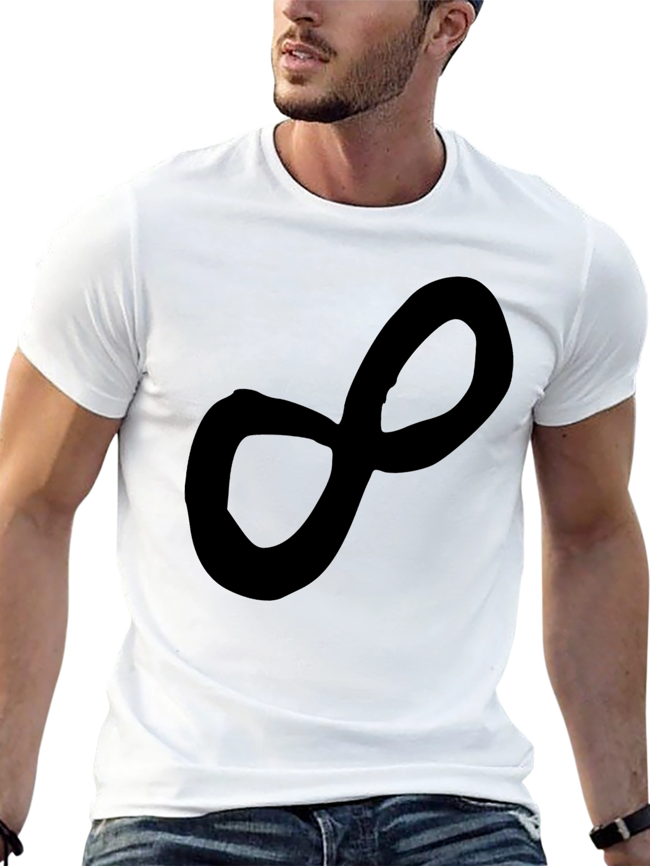 Infinity Symbol Black T-Shirt Casual Tee