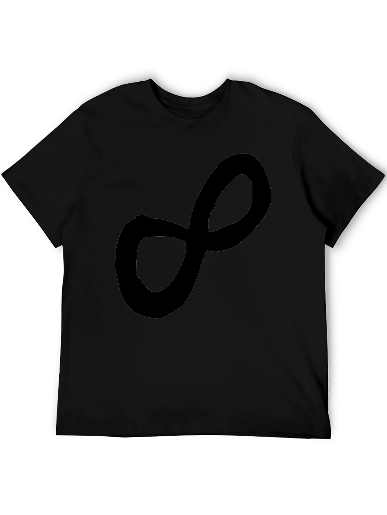 Infinity Symbol Black T-Shirt Casual Tee