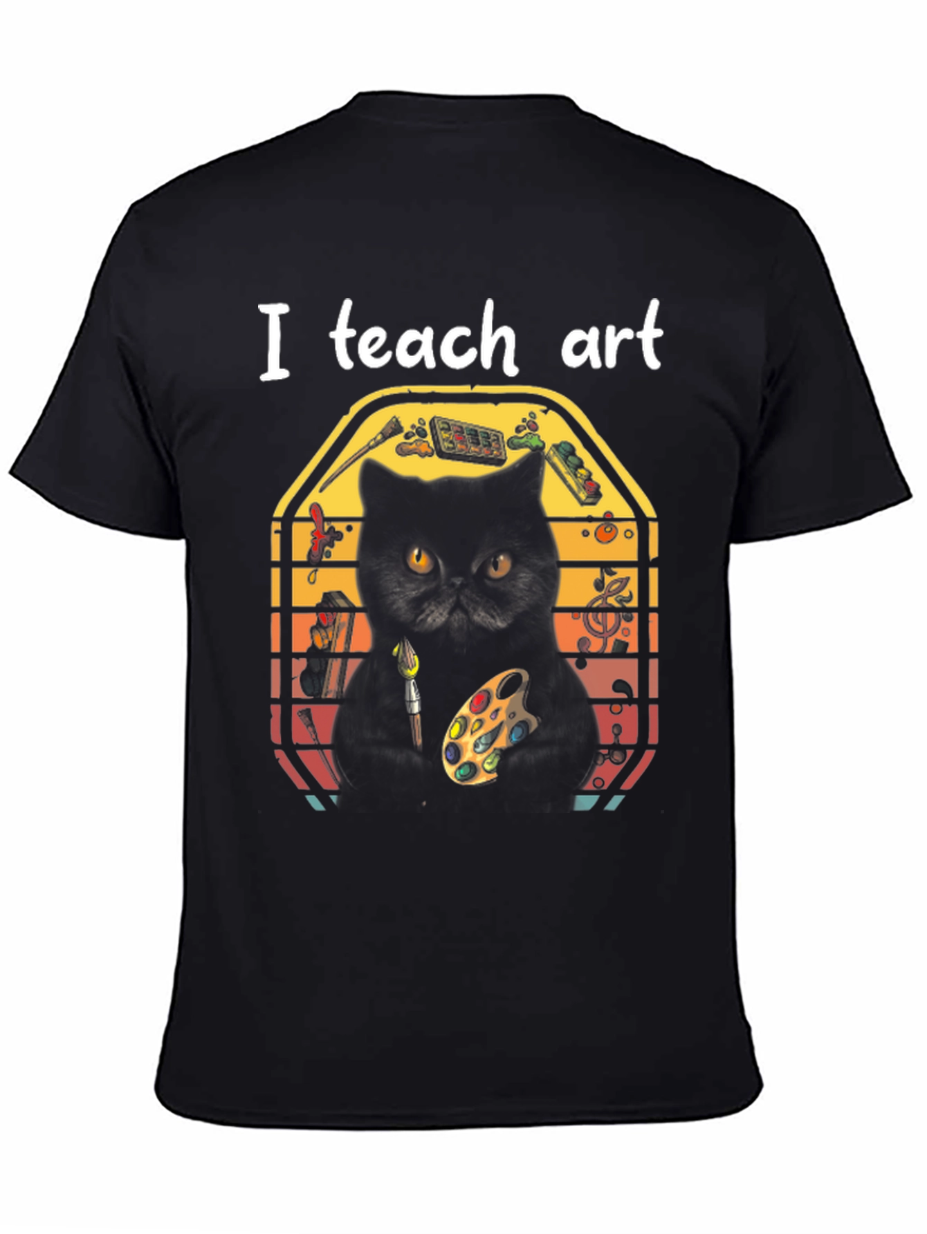 I Teach Art Cat T-Shirt