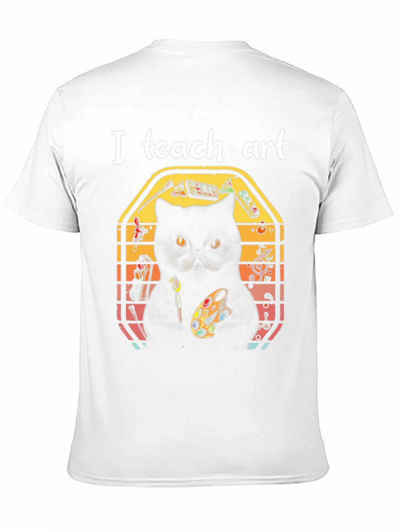 I Teach Art Cat T-Shirt