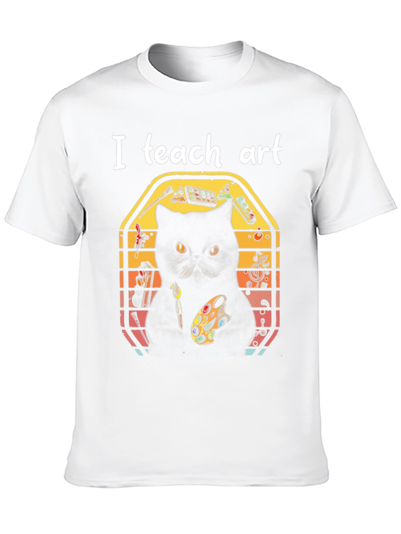 I Teach Art Cat T-Shirt