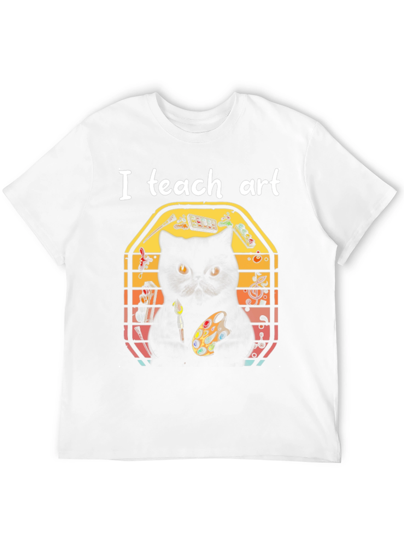 I Teach Art Cat T-Shirt