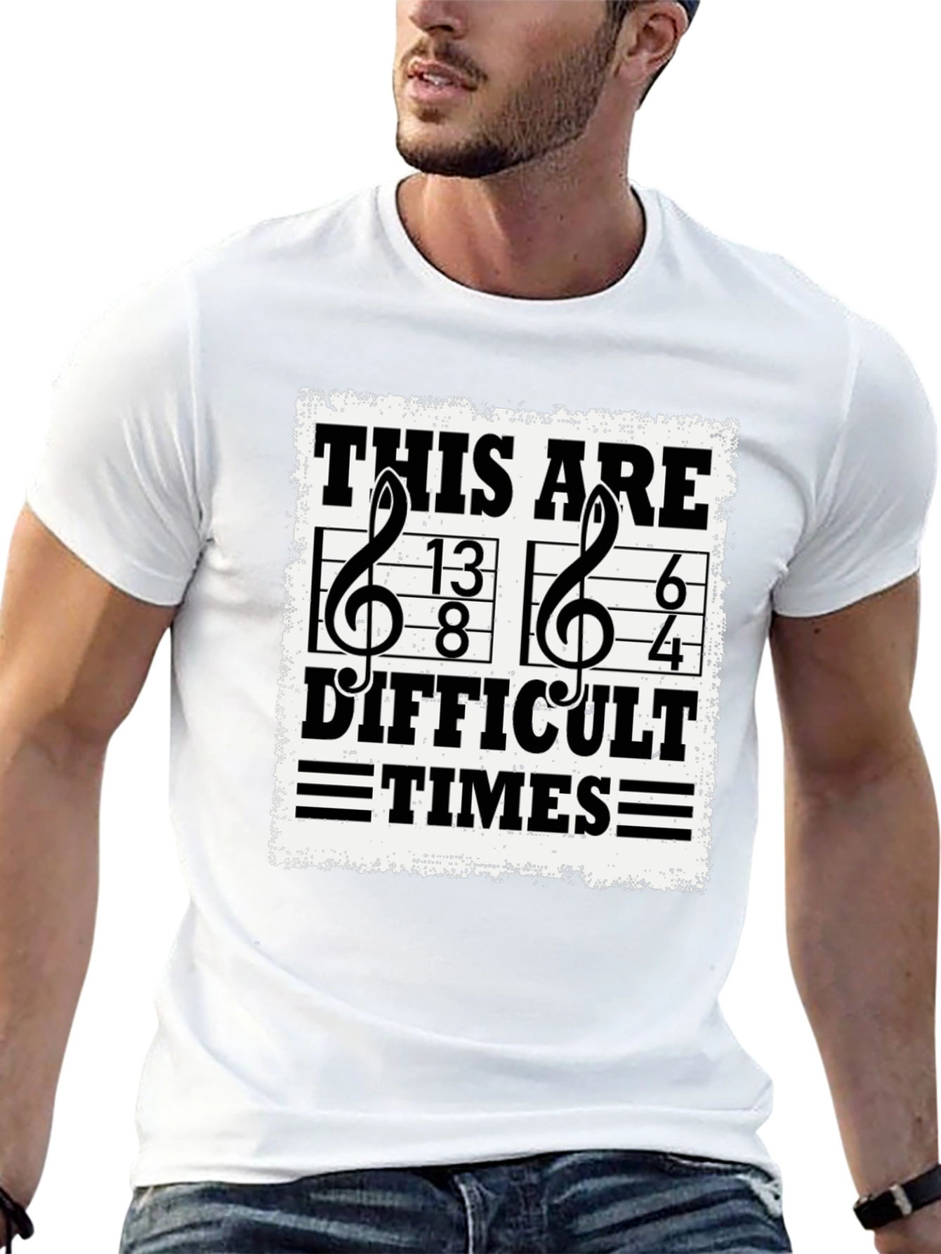 Difficult Times Music Notation T-Shirt