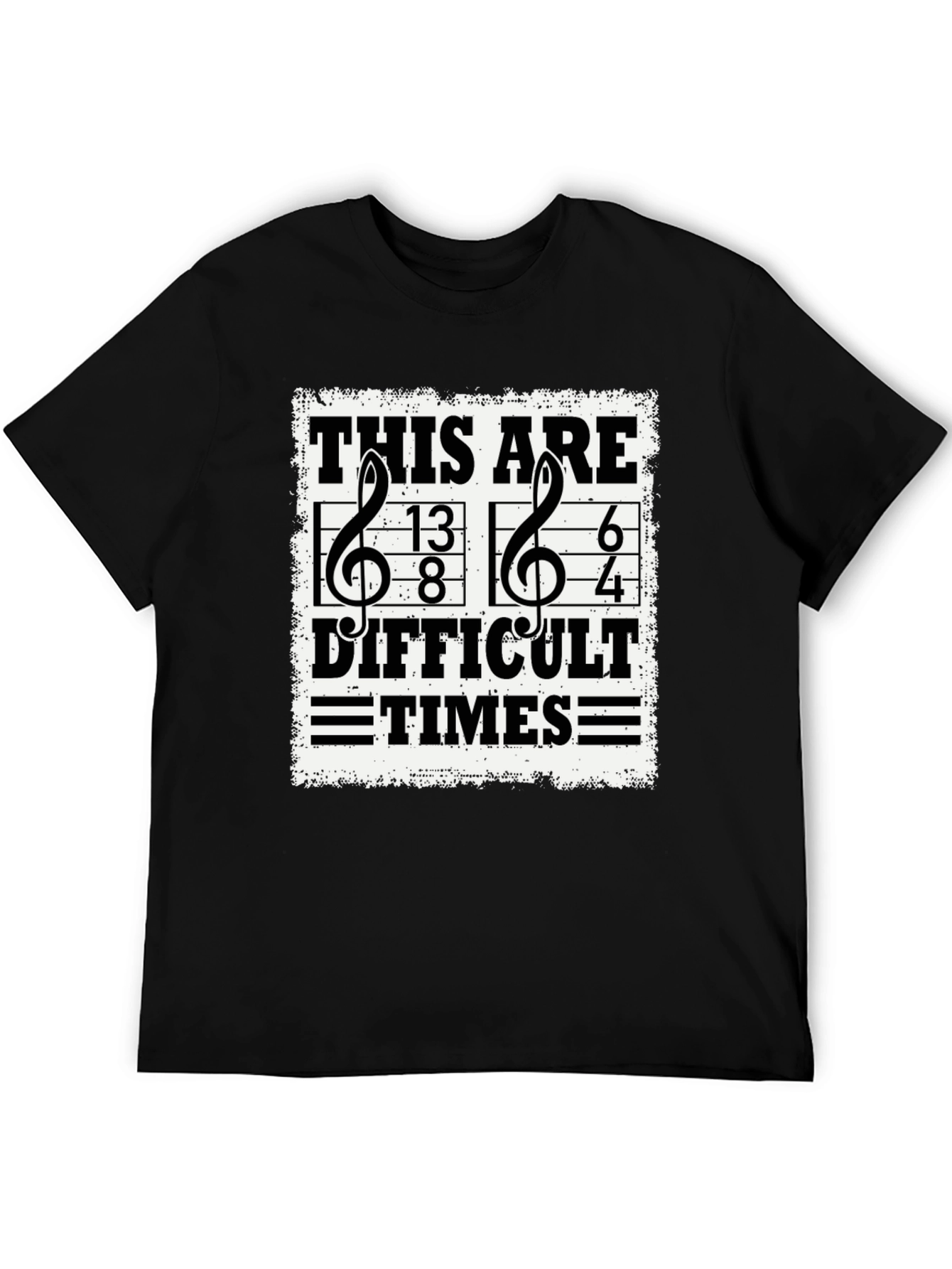 Difficult Times Music Notation T-Shirt