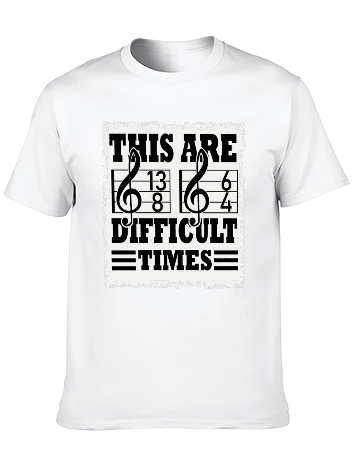 Difficult Times Music Notation T-Shirt