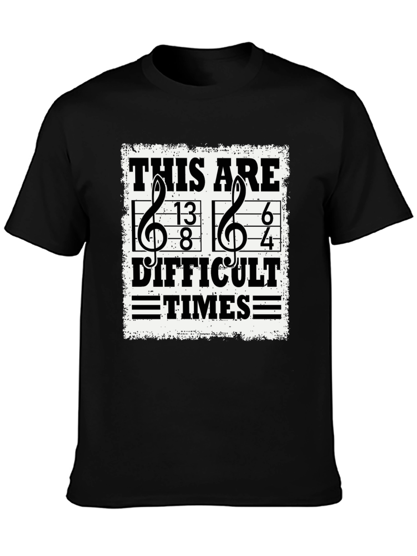 Difficult Times Music Notation T-Shirt