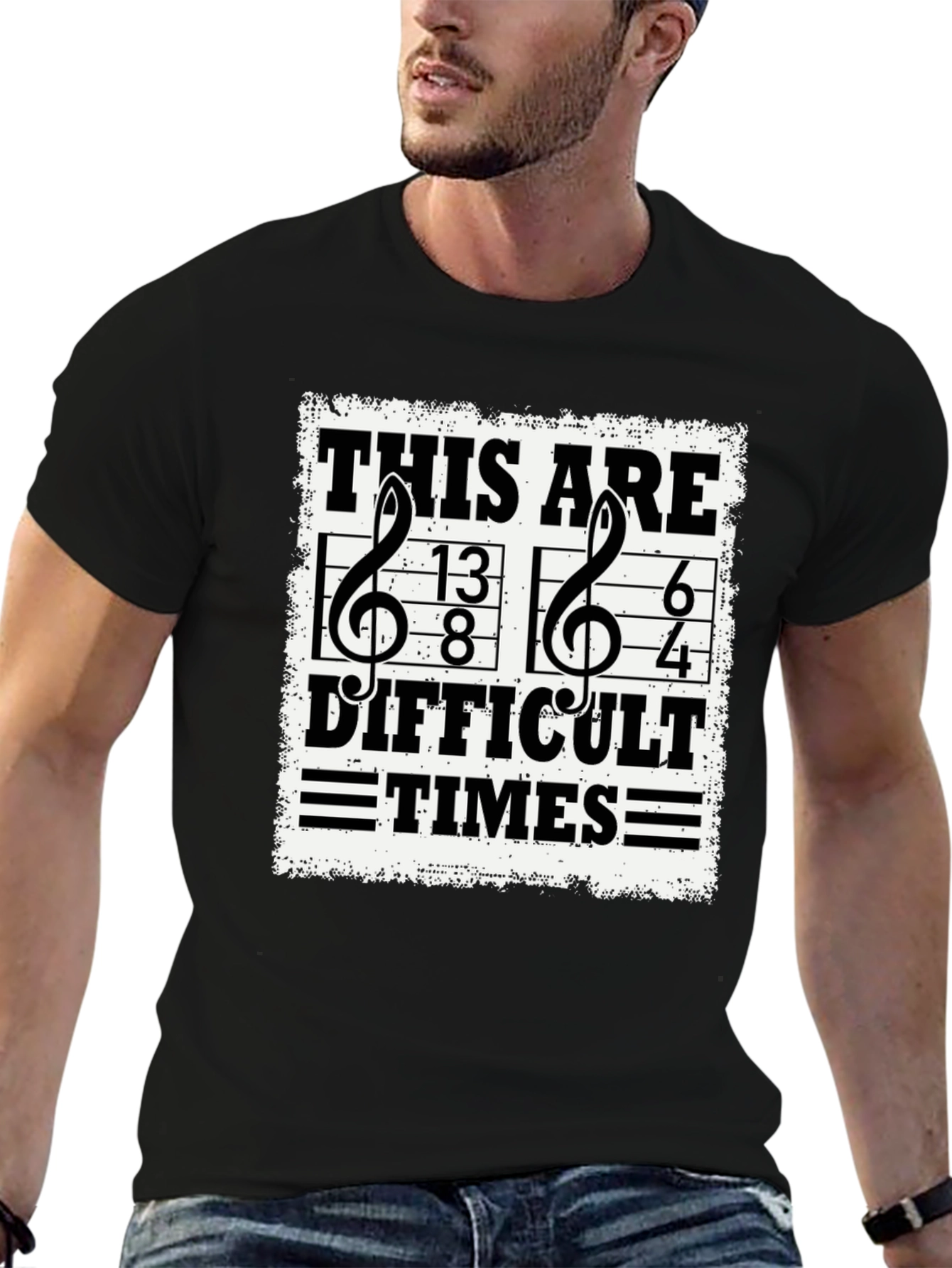 Difficult Times Music Notation T-Shirt