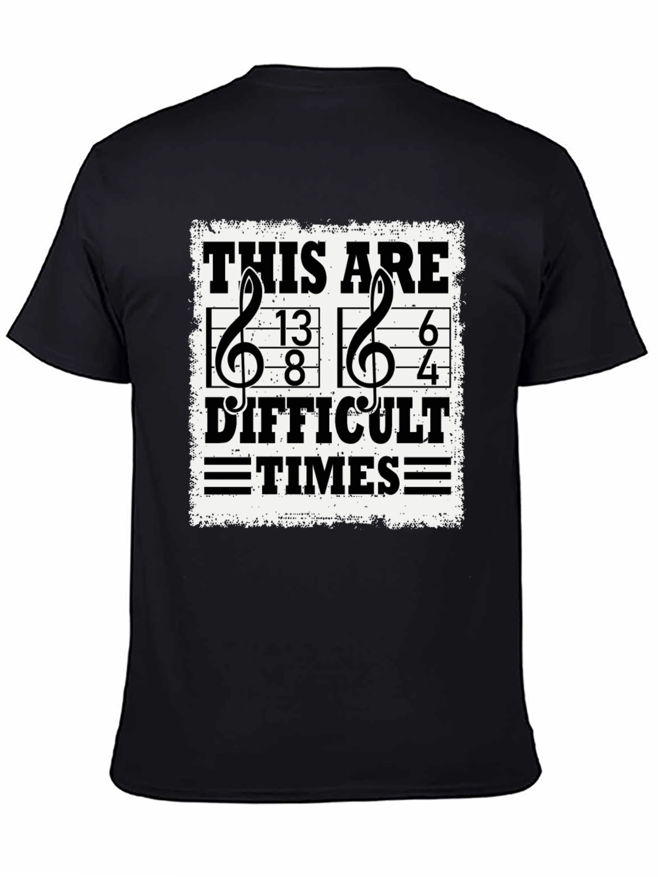 Difficult Times Music Notation T-Shirt