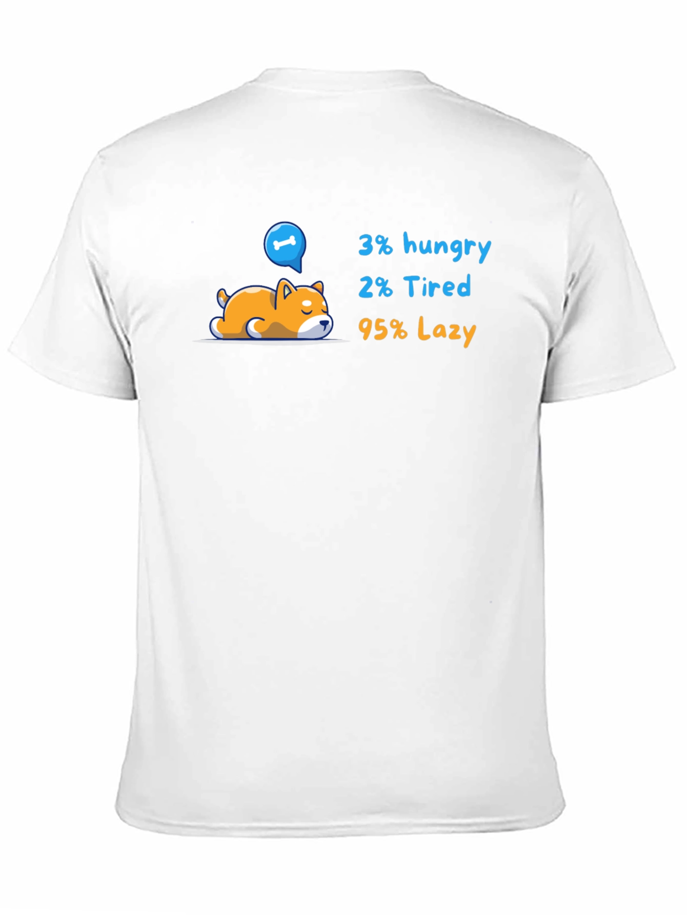 Lazy Dog Graphic T-Shirt - Funny Cartoon Tee