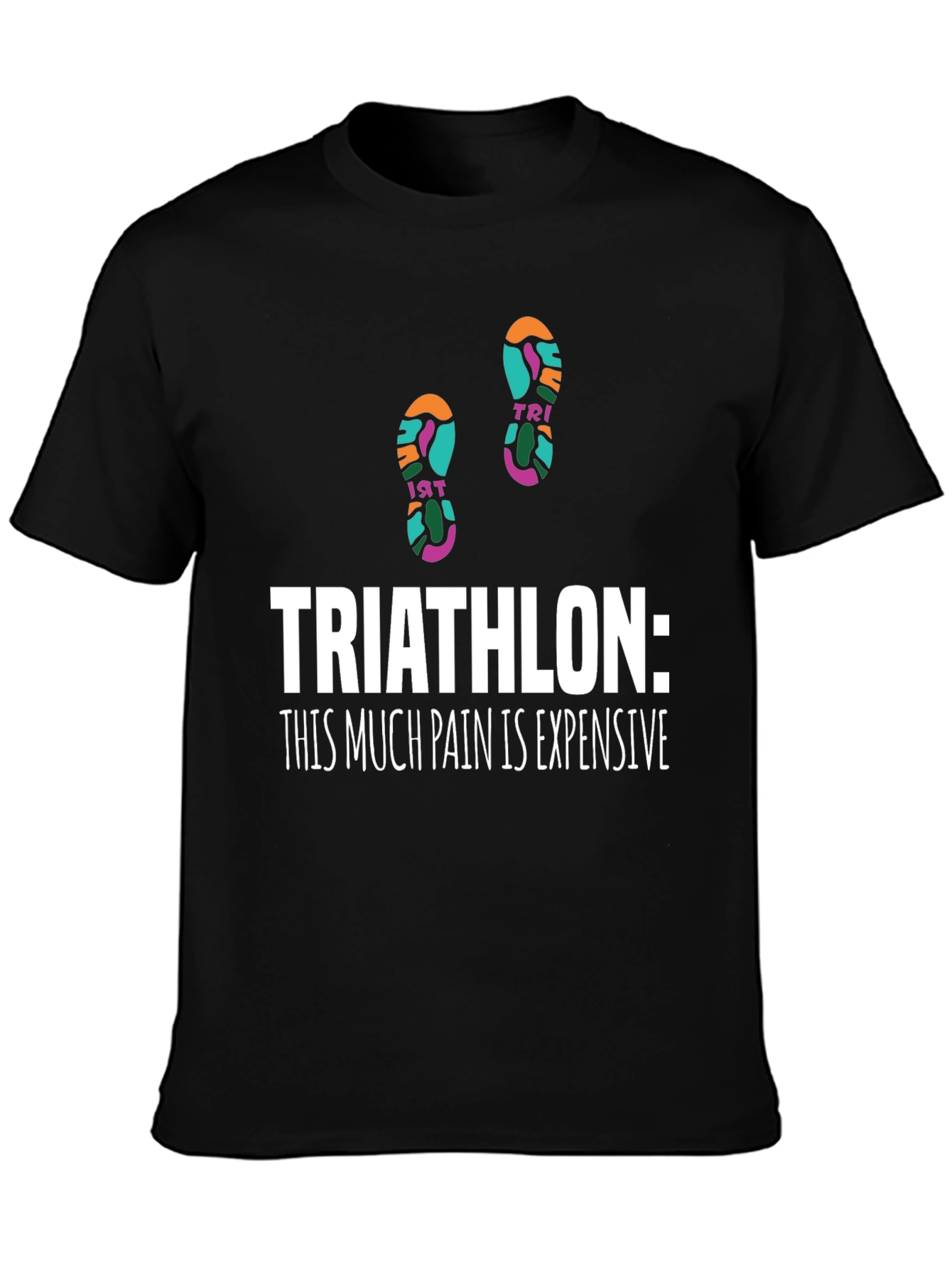 Triathlon Pain Funny Graphic Tee