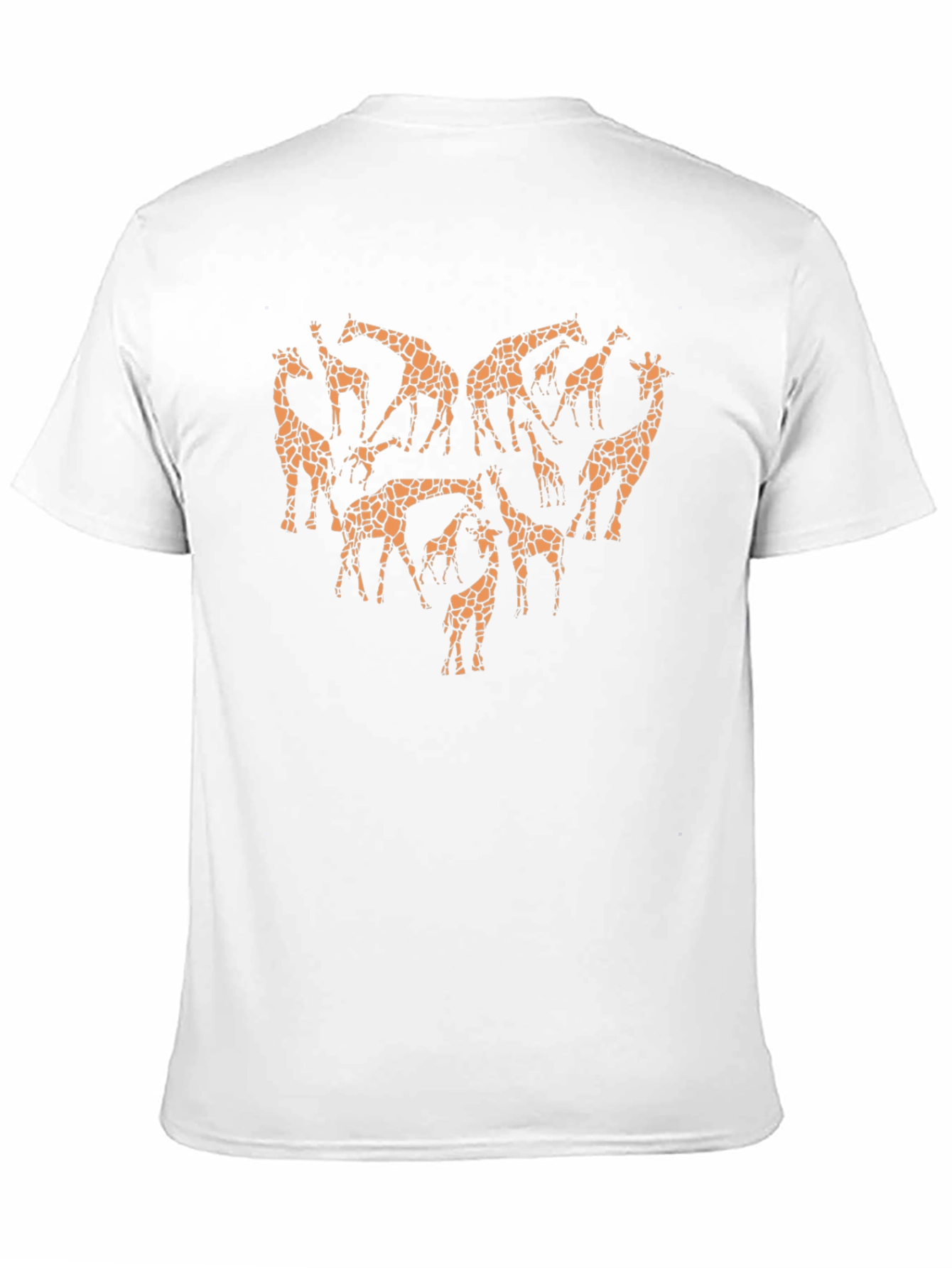 Giraffe Love Heart T-Shirt - Novelty Animal Print Tee