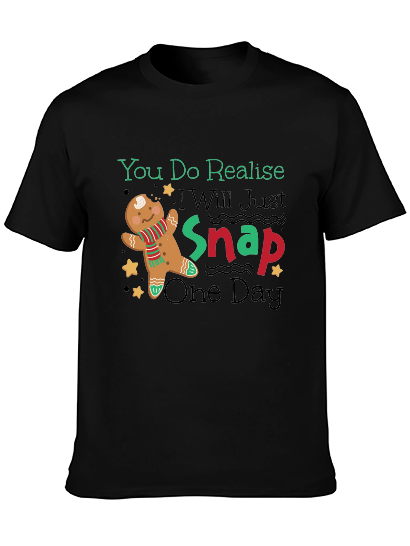 Gingerbread Man Snap Funny T-Shirt