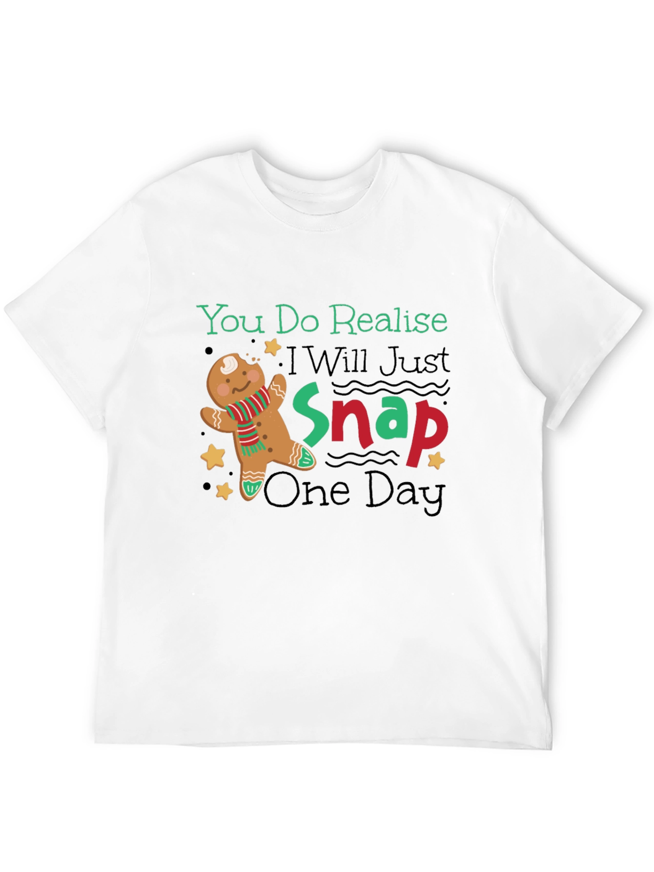 Gingerbread Man Snap Funny T-Shirt