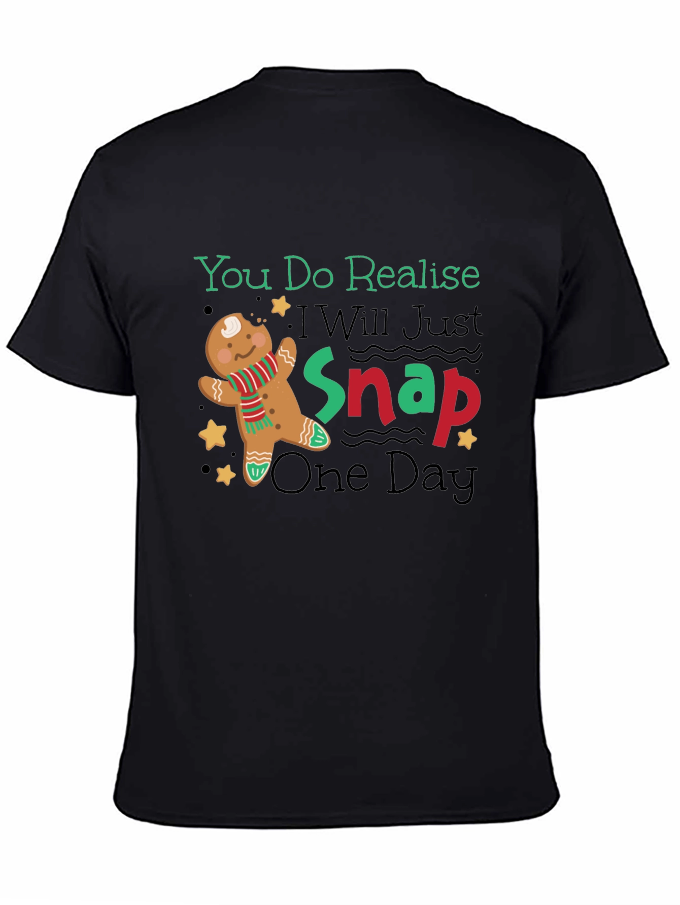 Gingerbread Man Snap Funny T-Shirt