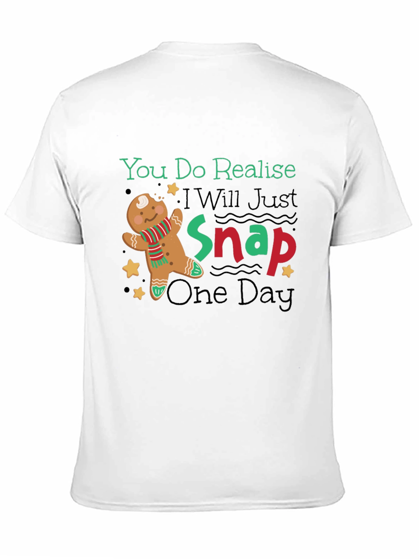 Gingerbread Man Snap Funny T-Shirt