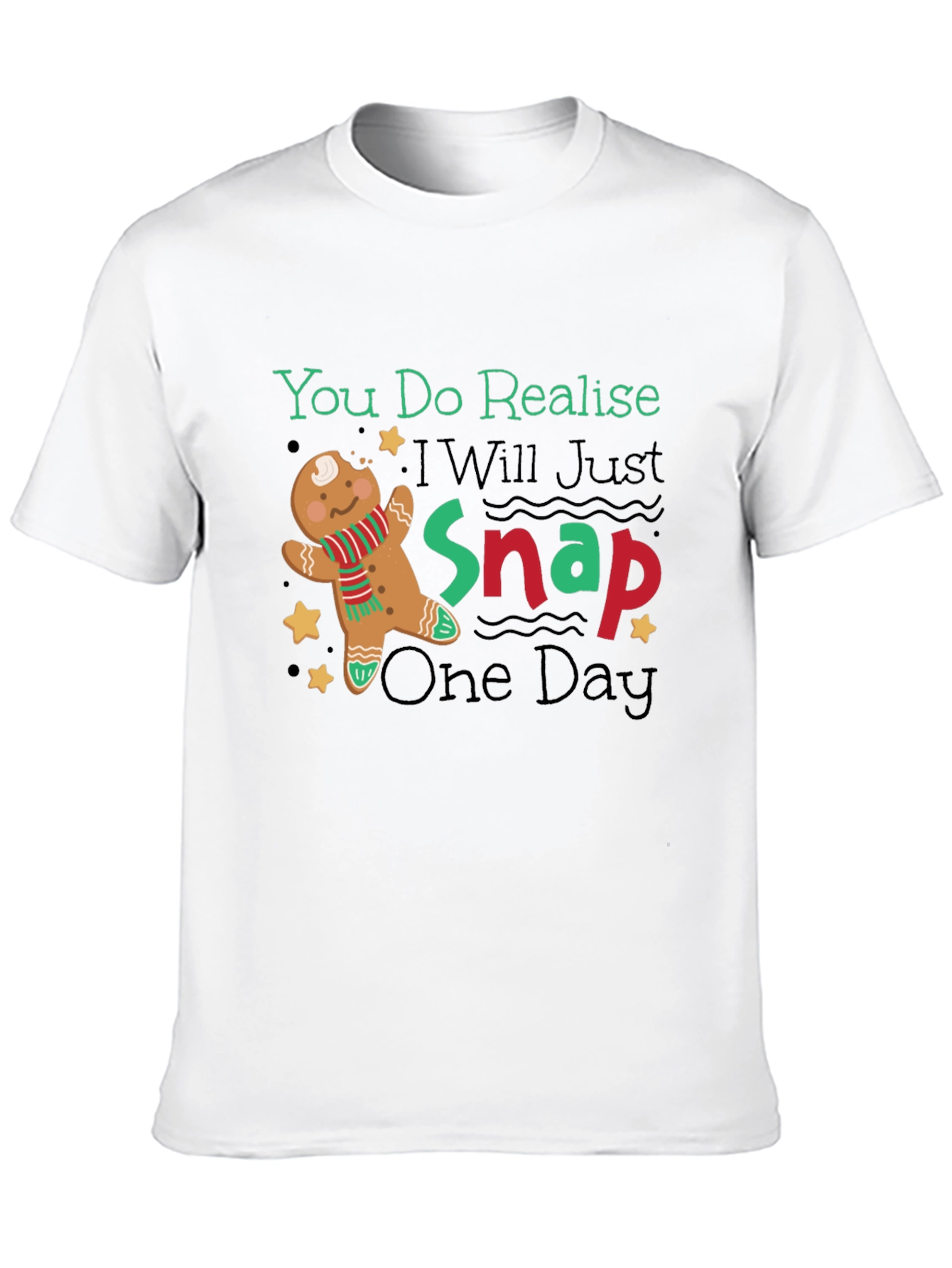 Gingerbread Man Snap Funny T-Shirt