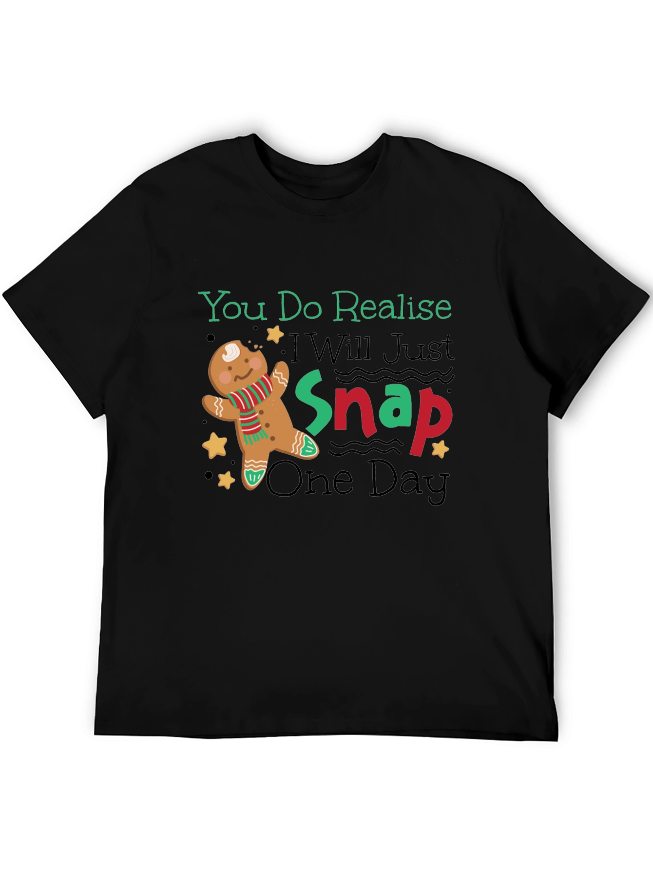 Gingerbread Man Snap Funny T-Shirt