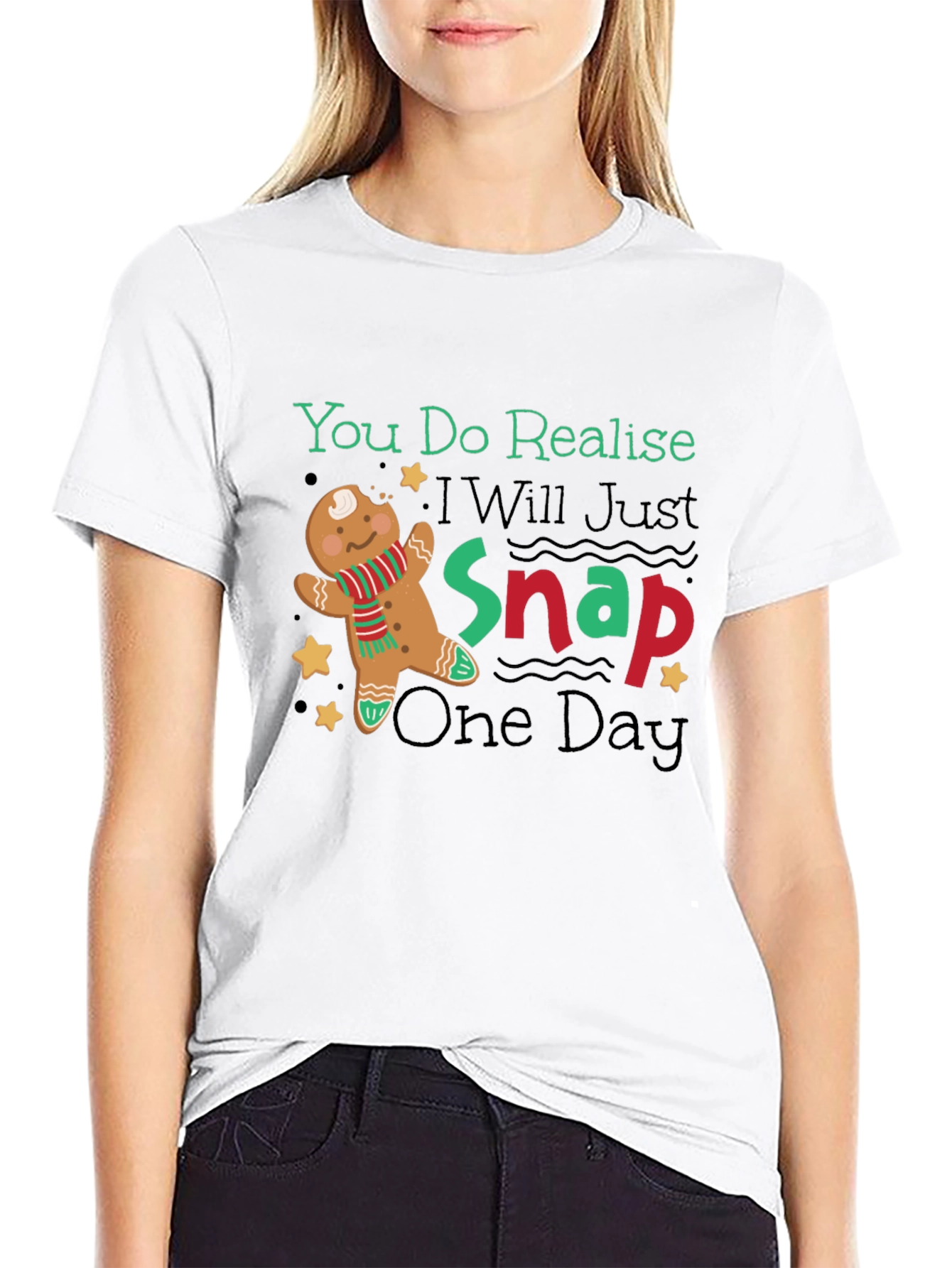 Gingerbread Man Snap Funny T-Shirt
