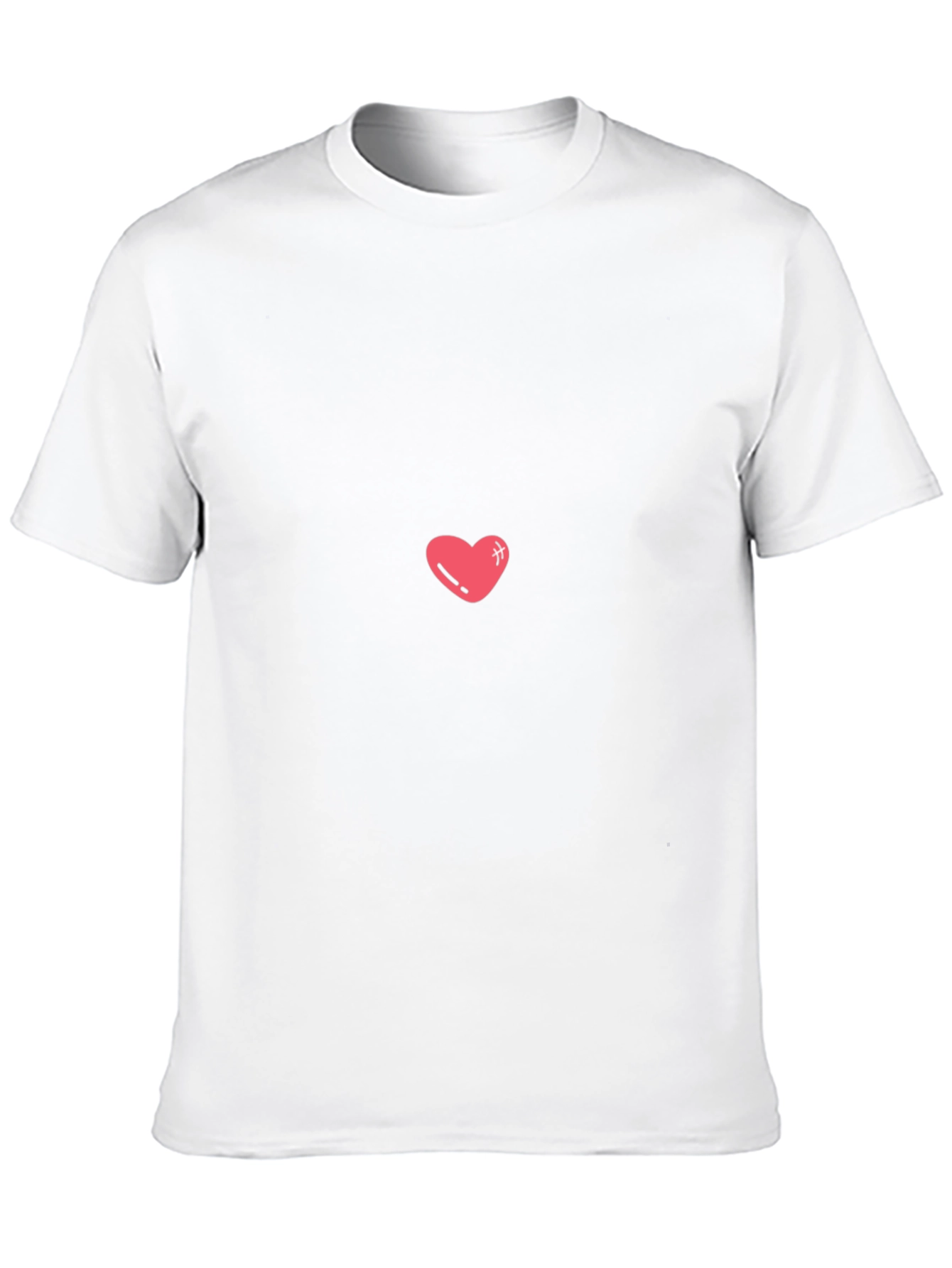 Black Tee with Pink Heart Graphic
