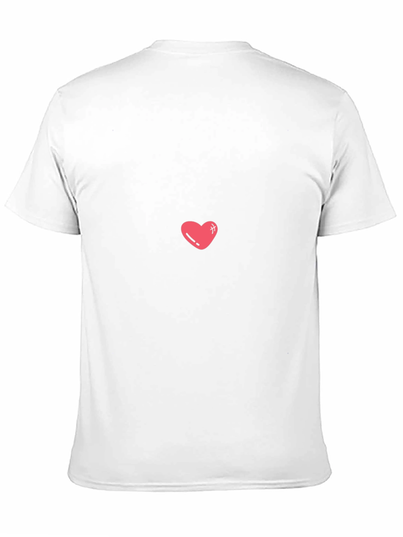 Black Tee with Pink Heart Graphic