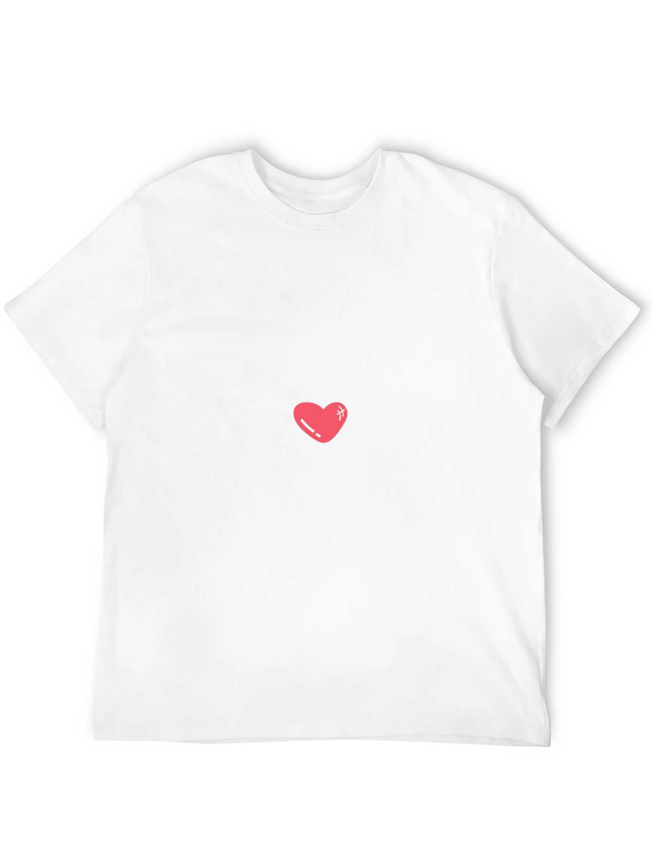 Black Tee with Pink Heart Graphic