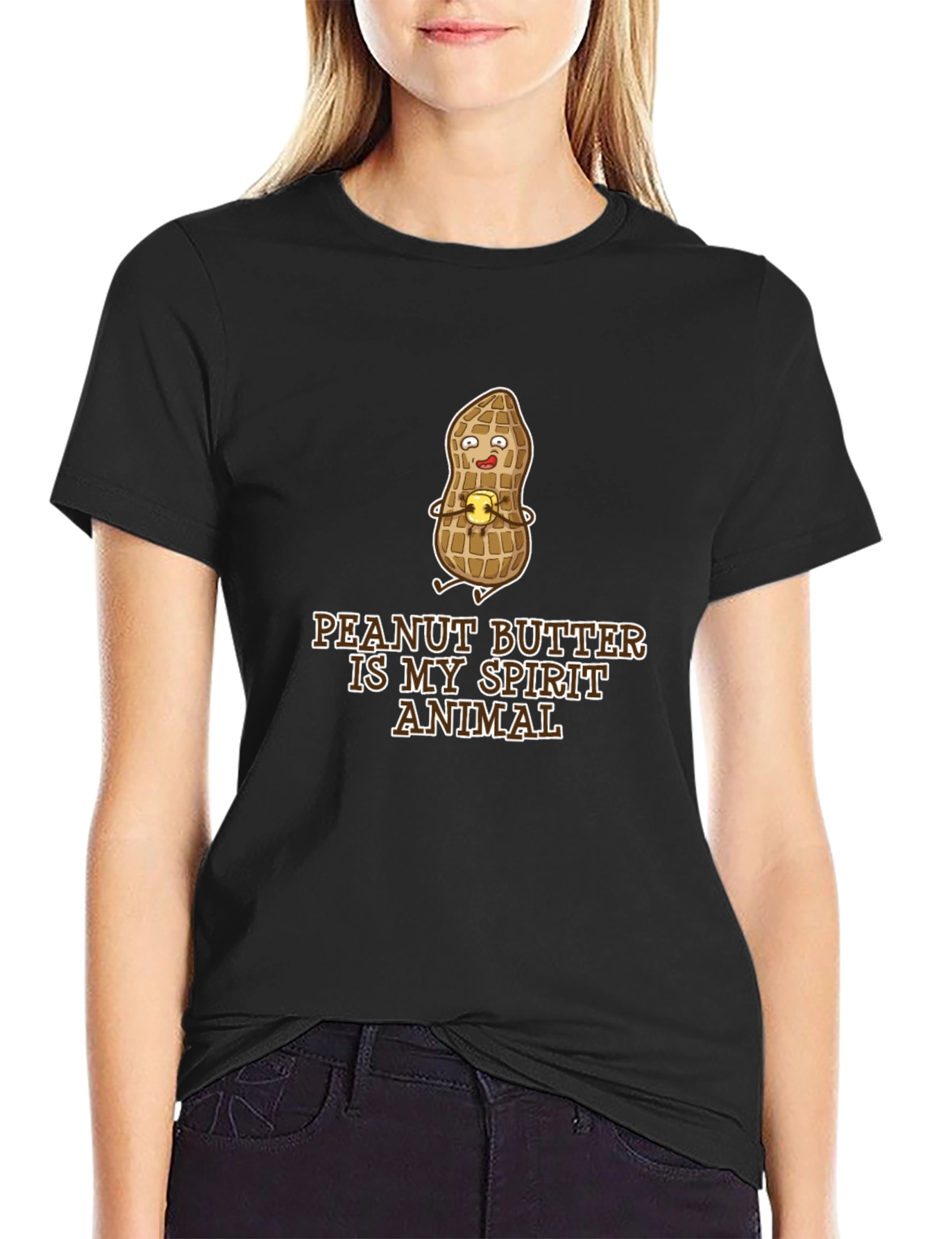 Peanut Butter Spirit Animal Black T-Shirt