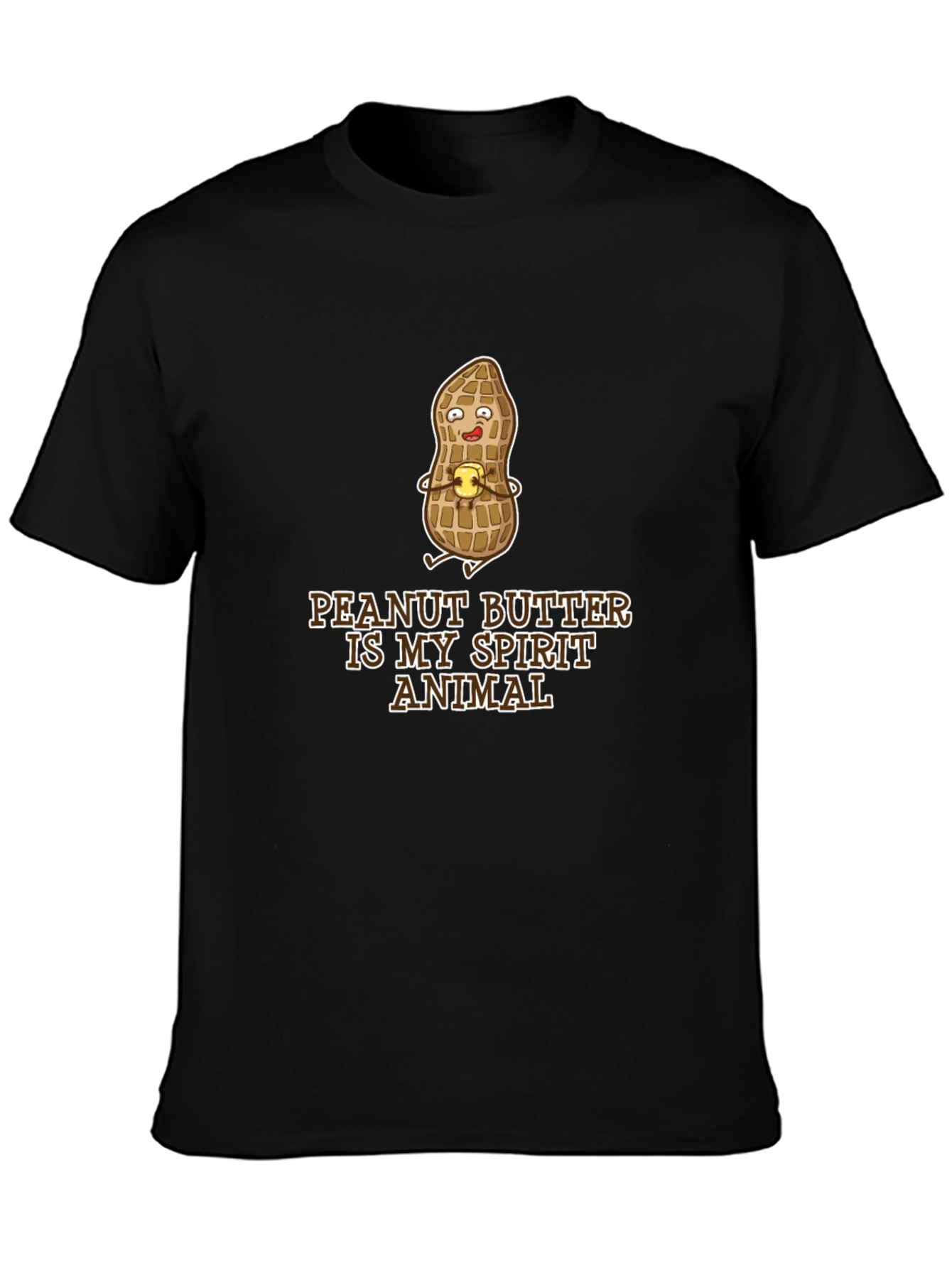 Peanut Butter Spirit Animal Black T-Shirt