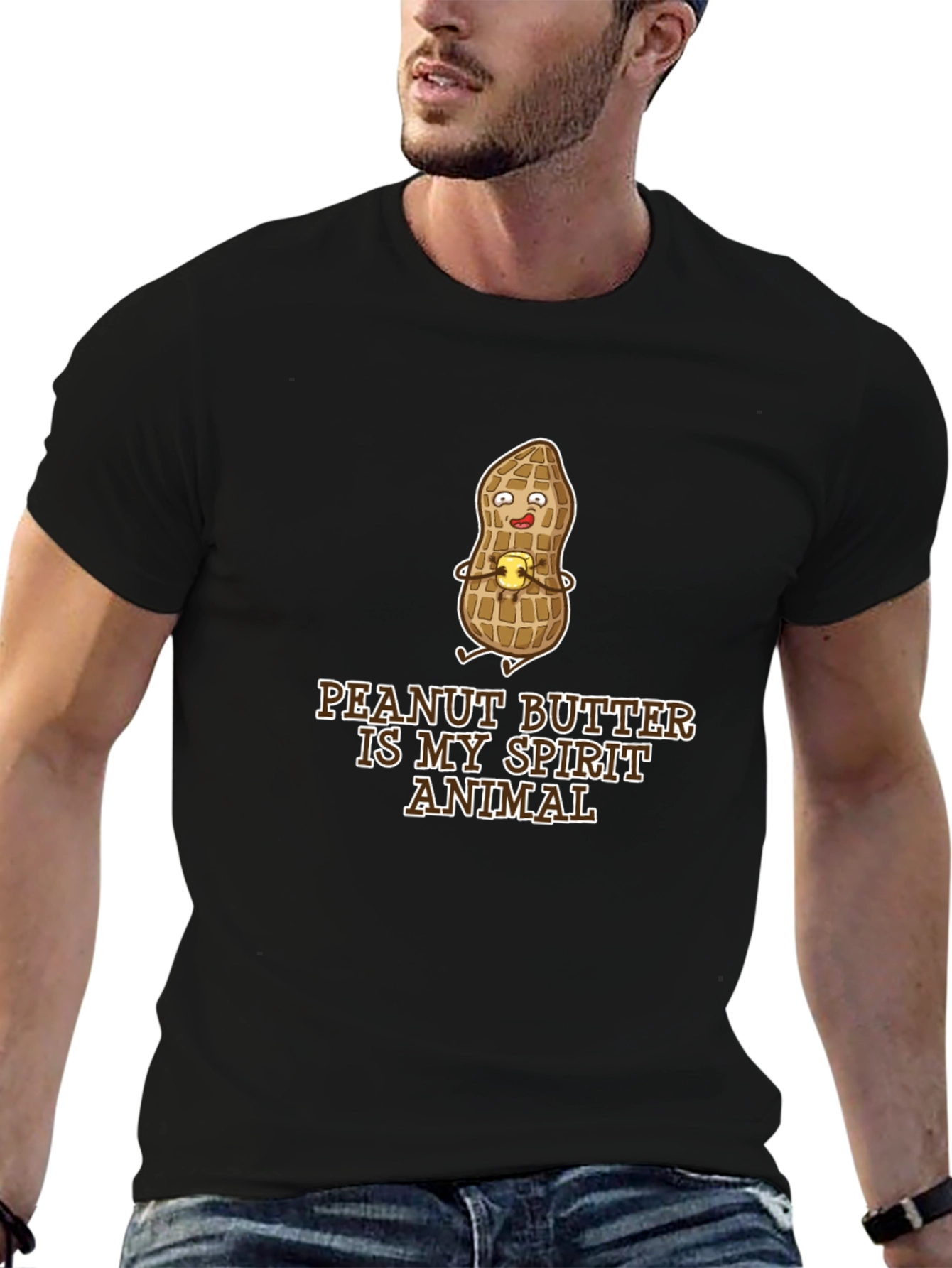 Peanut Butter Spirit Animal Black T-Shirt