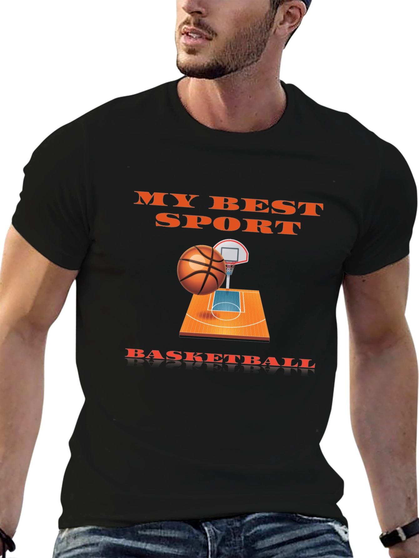 My Best Sport Basketball Graphic T-Shirt